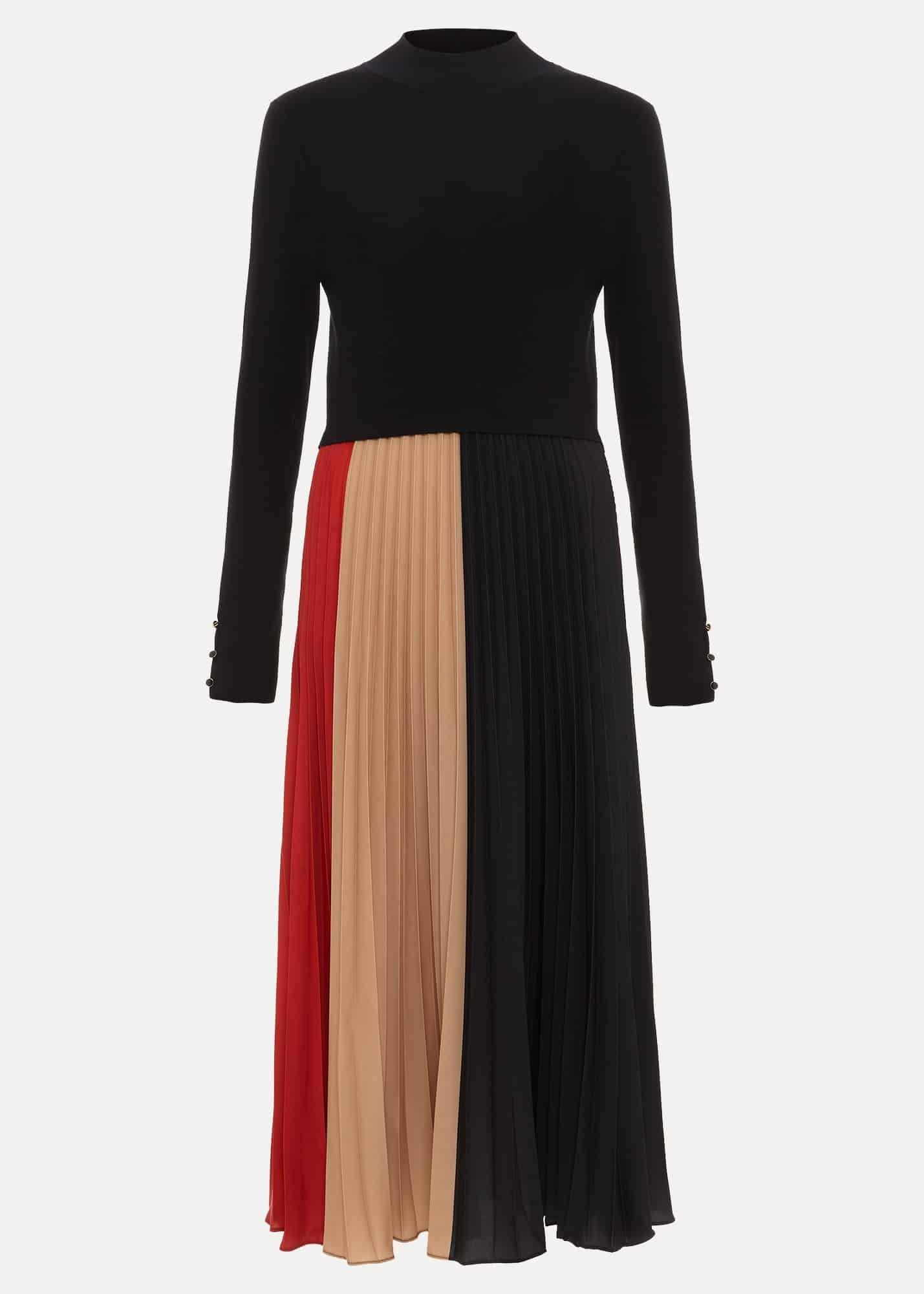 Kiera Colourblock Woven Hem Midi Dress