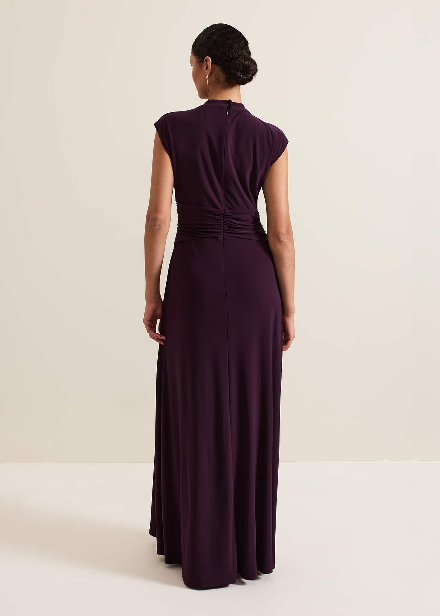 ${product-id}-Tolly Burgundy Jersey Maxi Dress-Burgundy-${view-type}