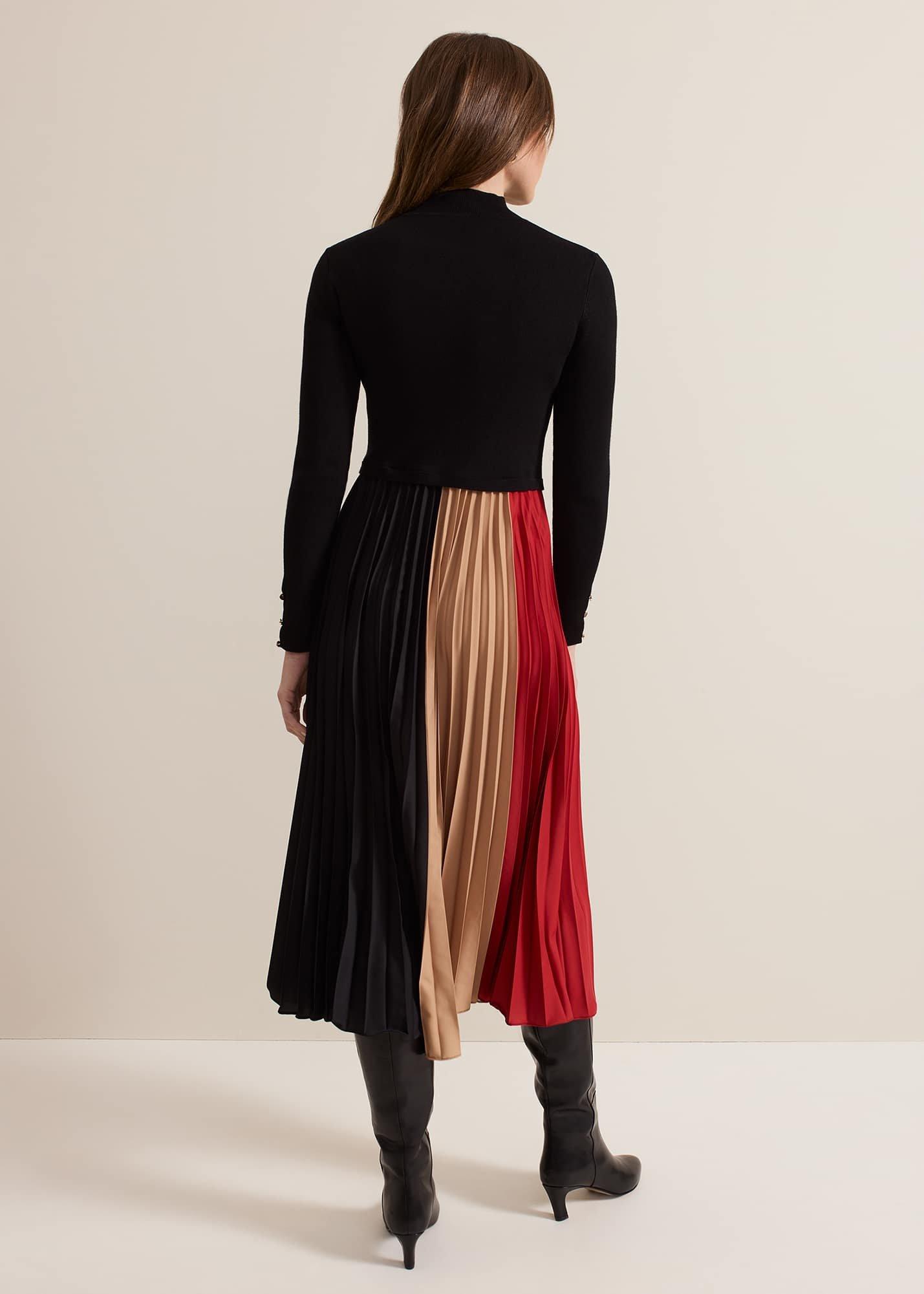Petite Kiera Colourblock Midi Dress
