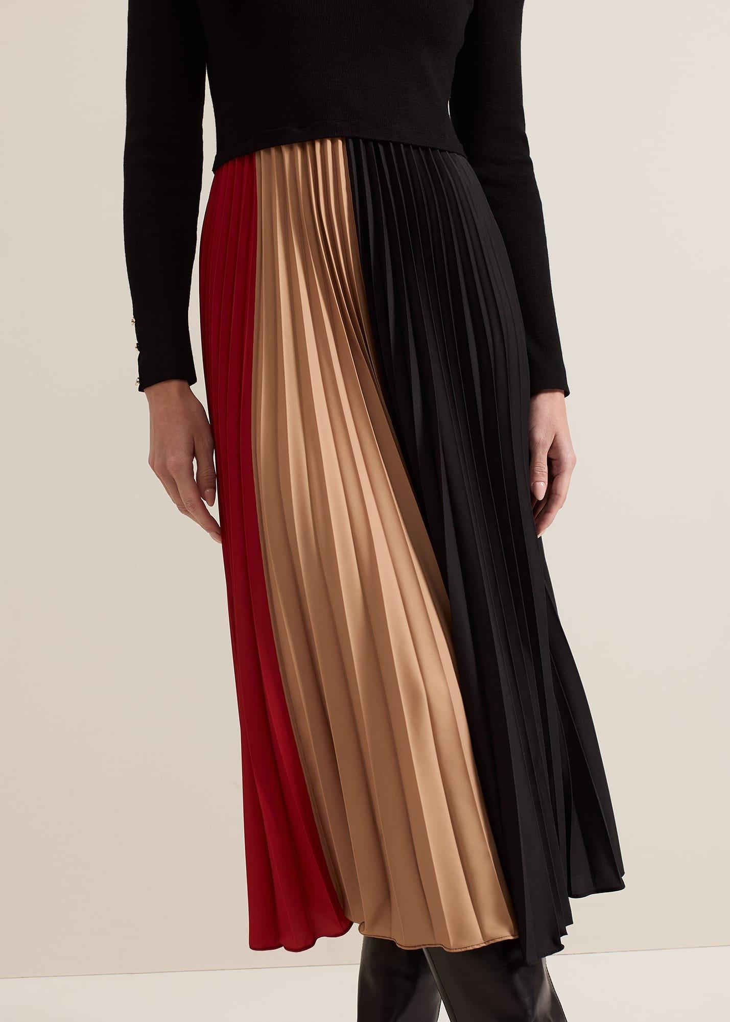Petite Kiera Colourblock Midi Dress