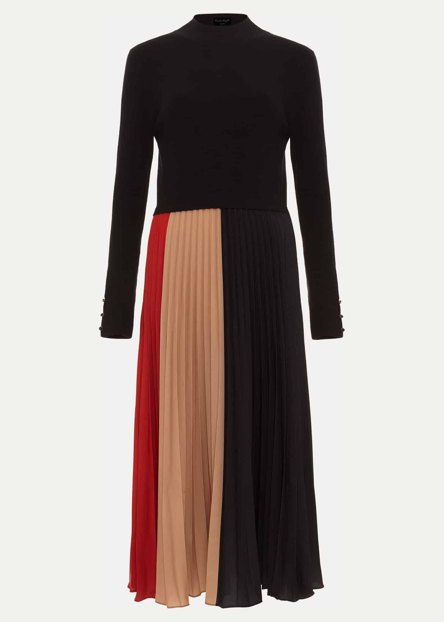 Petite Kiera Colourblock Midi Dress