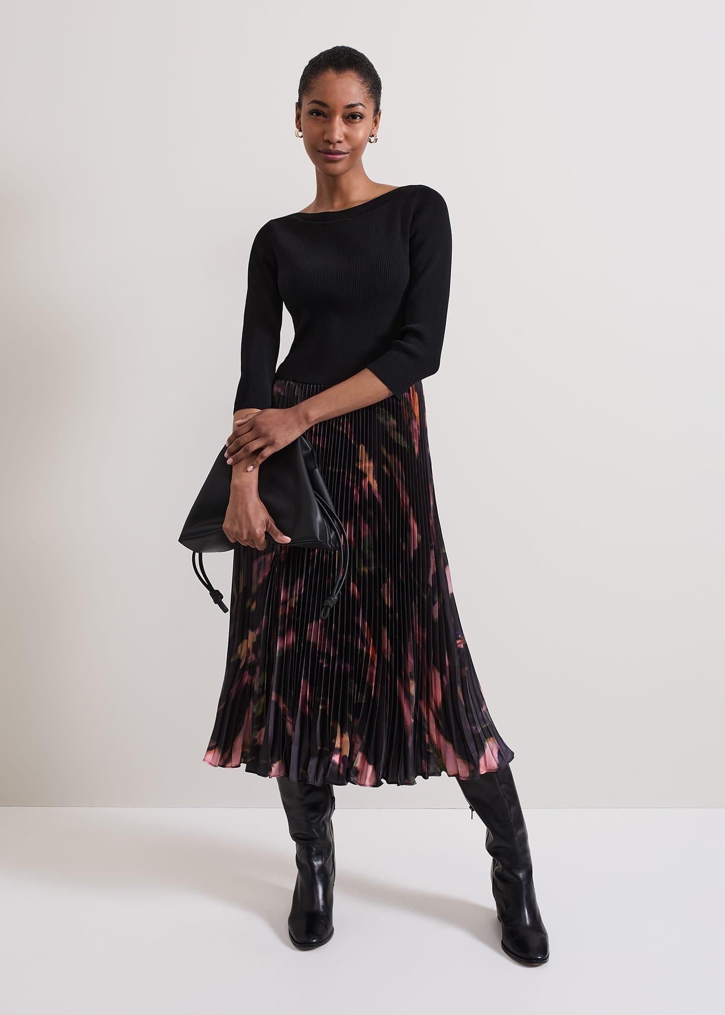 Rhea Woven Hem Abstract Dress
