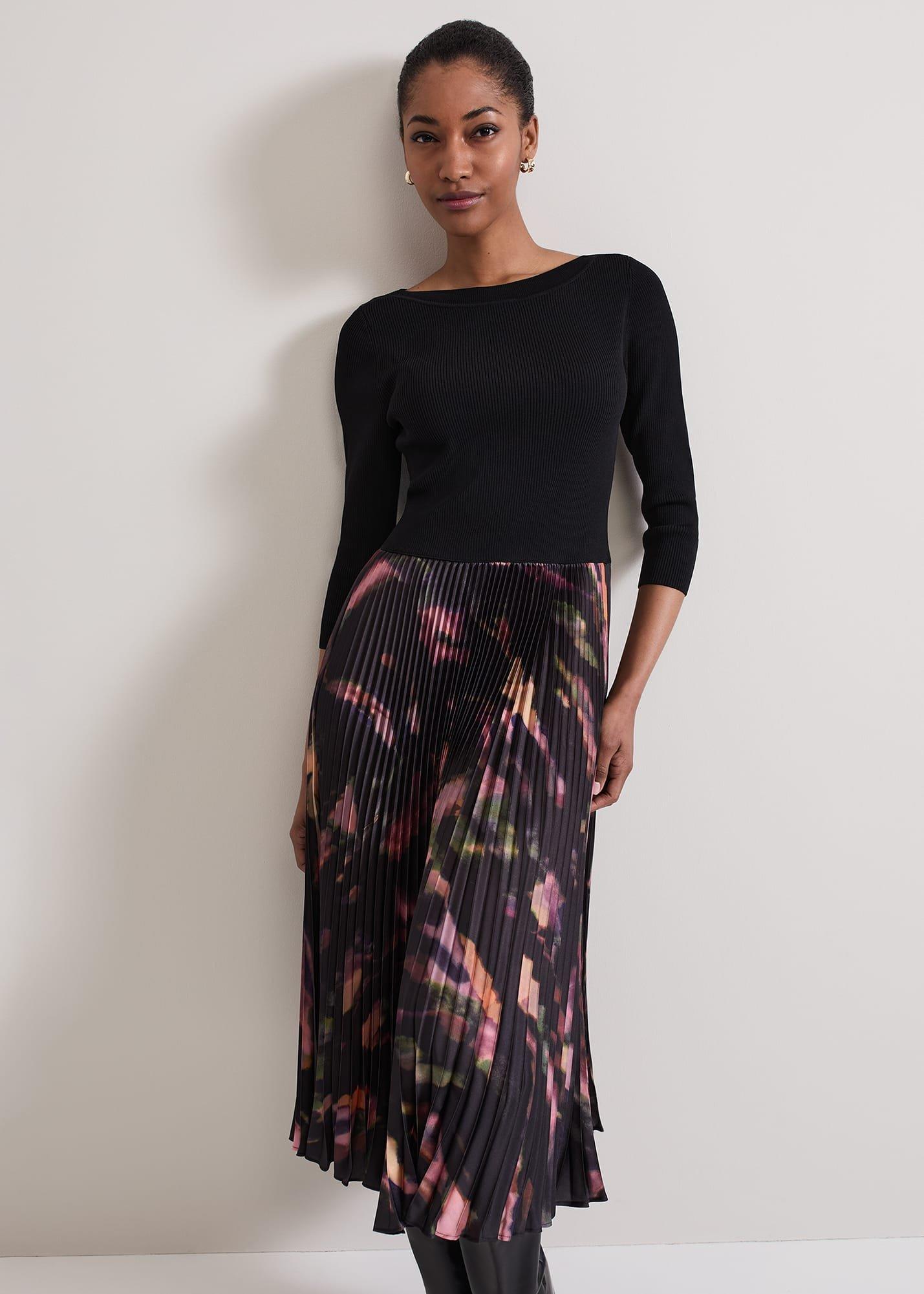 Rhea Woven Hem Abstract Dress