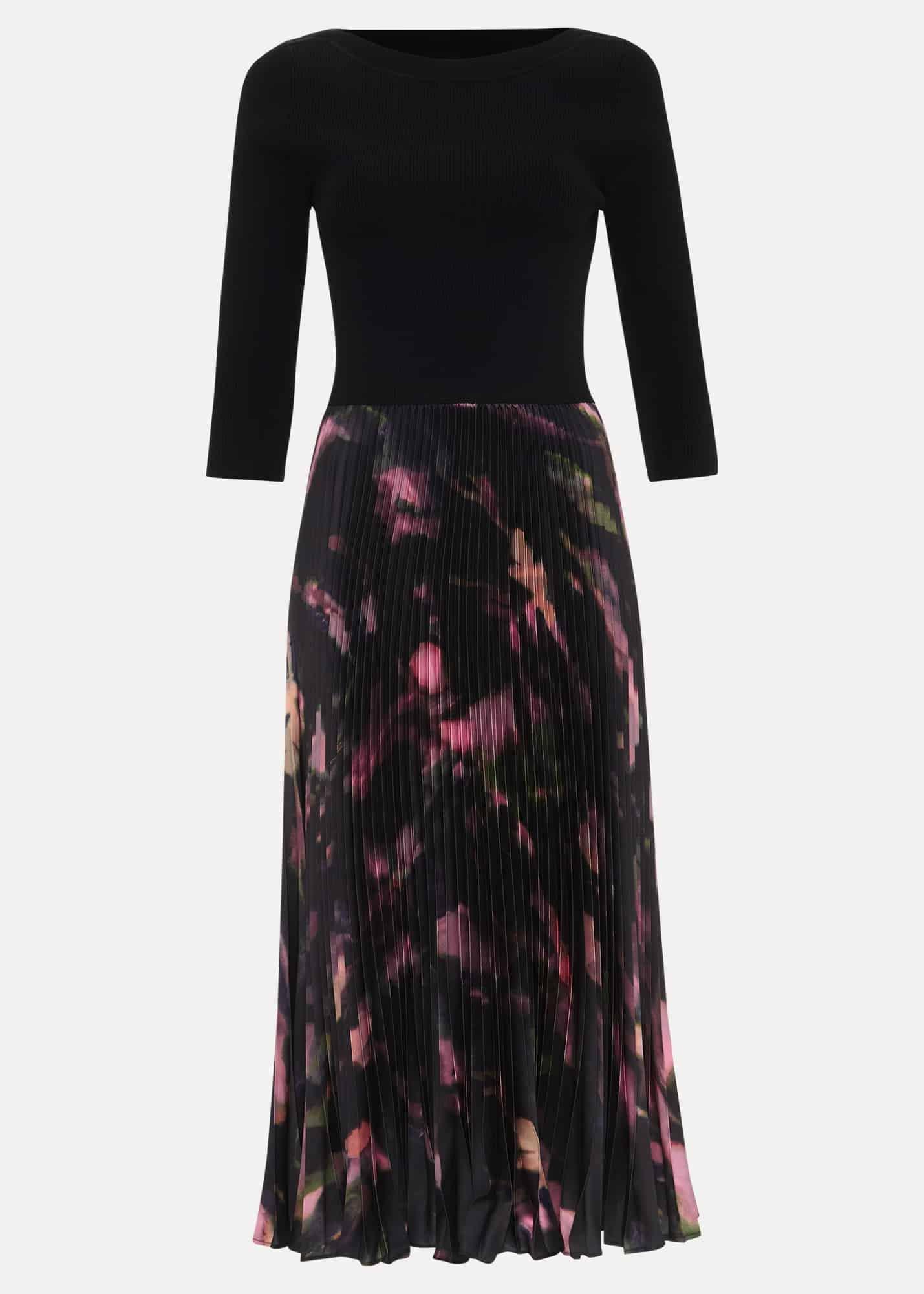 Rhea Woven Hem Abstract Dress