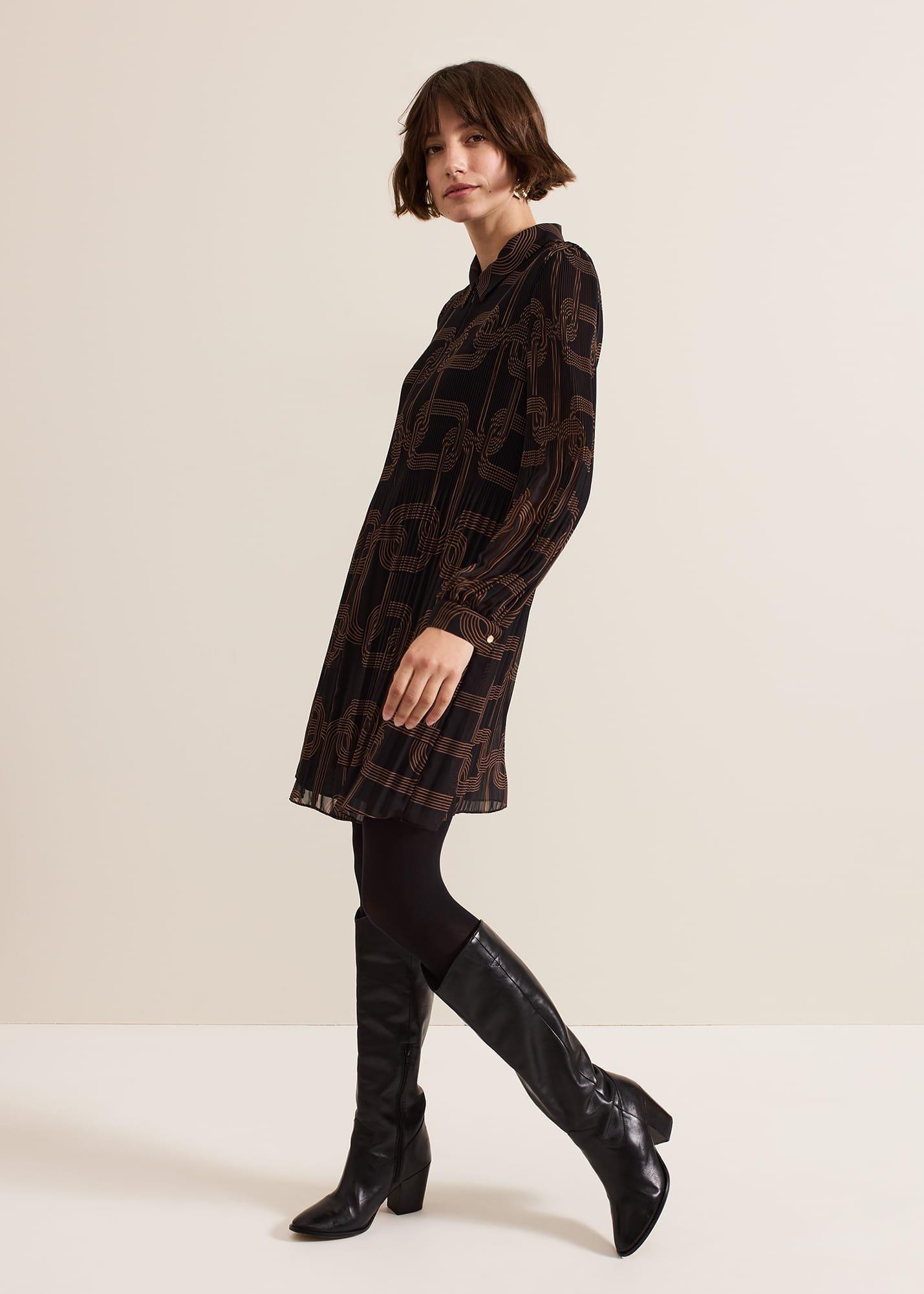 Ella Black Chain Swing Dress
