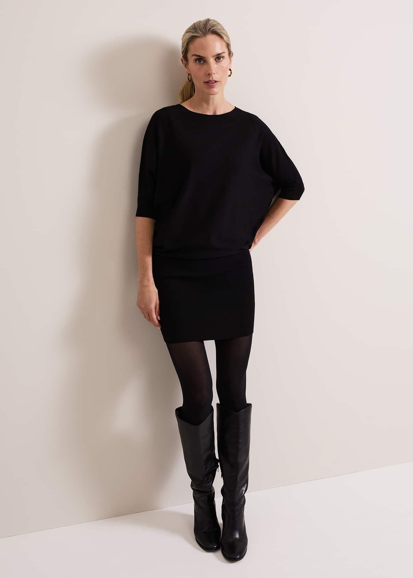 ${product-id}-Becca Batwing Knitted Dress-Black-${view-type}