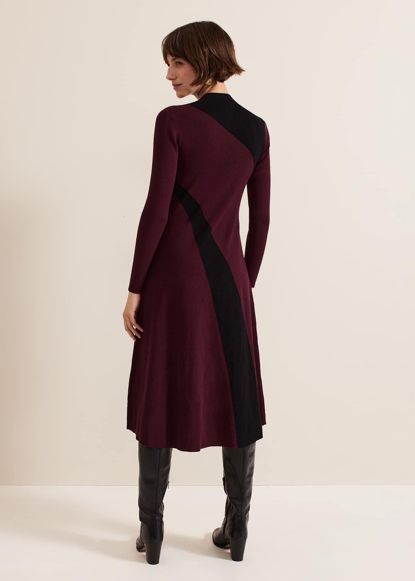 Julie Ribbed Fit And Flare Midi Dress