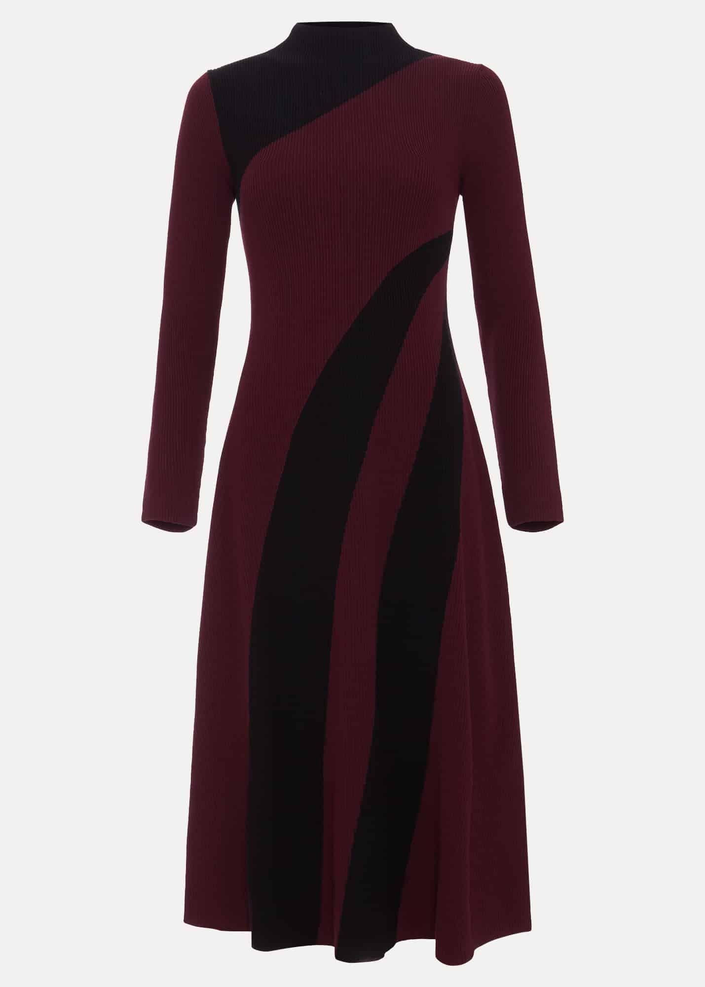 Julie Ribbed Fit And Flare Midi Dress