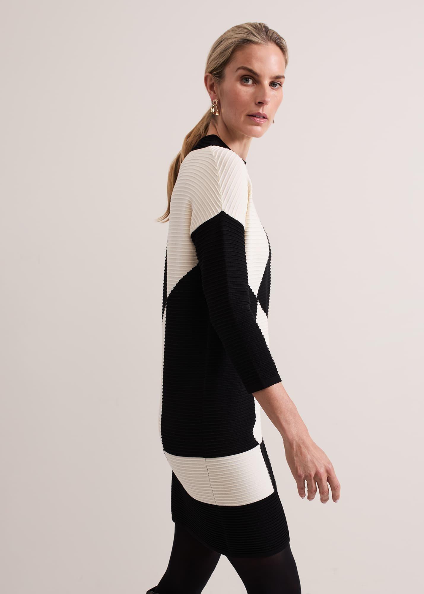 ${product-id}-Hetty Ripple Colour Block Tunic-Black/Ivory-${view-type}