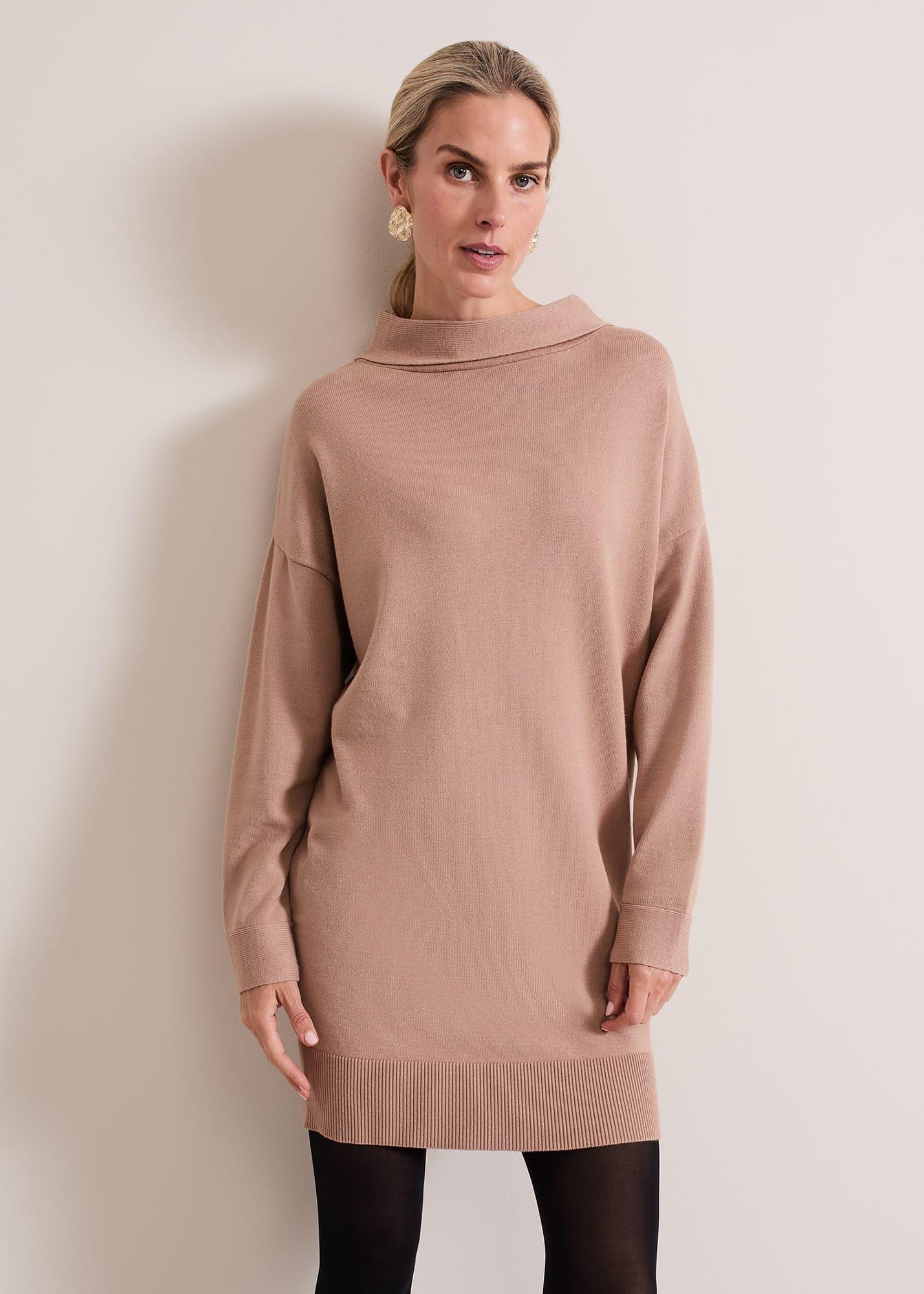 ${product-id}-Skylar Funnel Neck Jumper Dress-Camel-${view-type}
