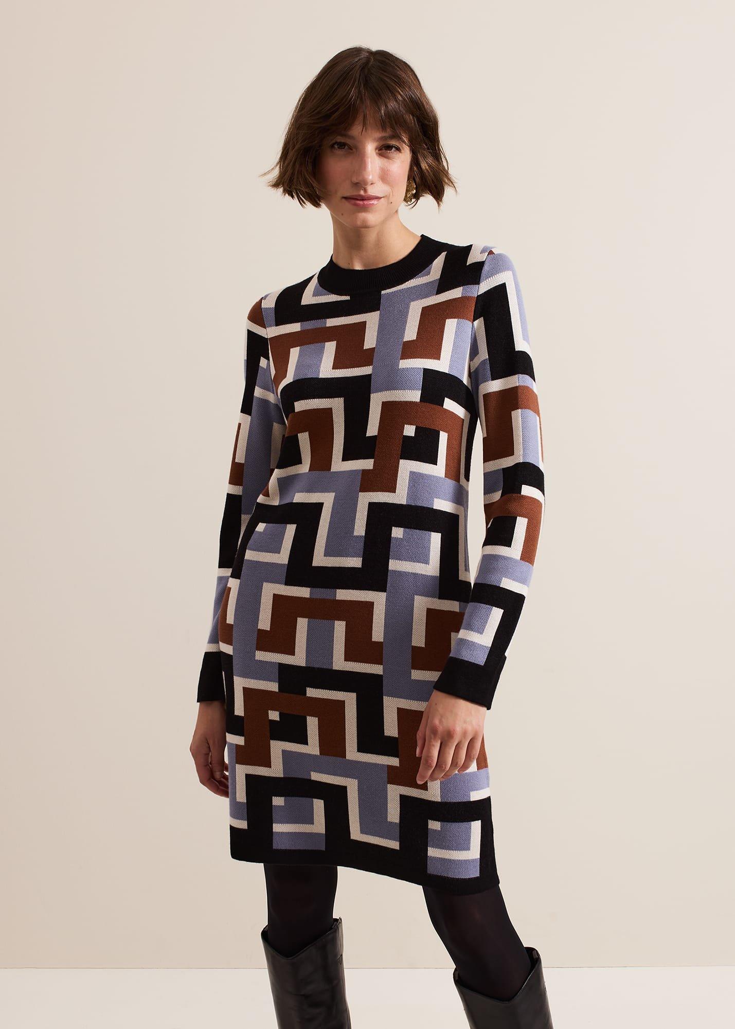 Brianna Jacquard Tunic Knitted Dress
