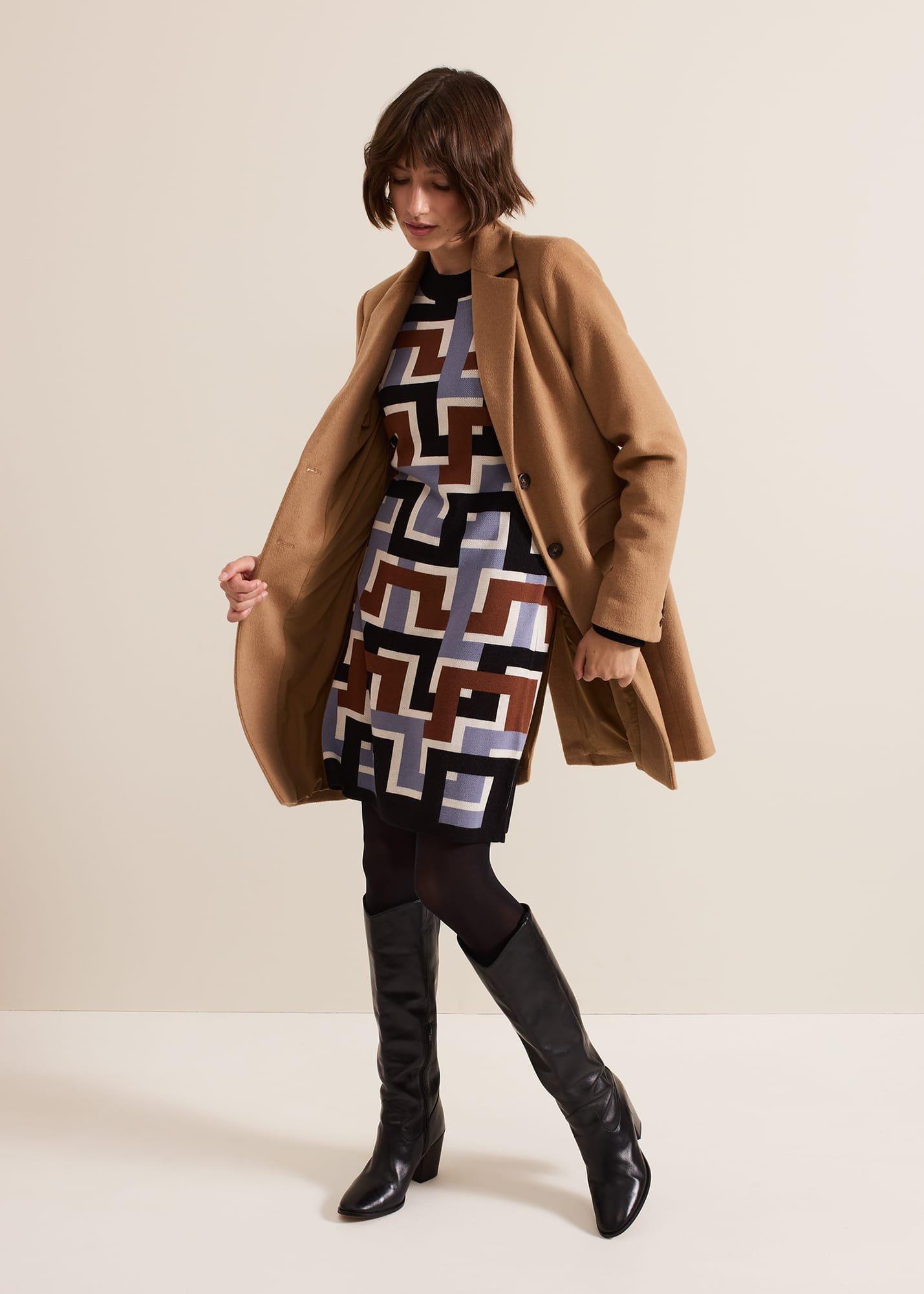 ${product-id}-Brianna Jacquard Tunic Knitted Dress-Multi-Coloured-${view-type}