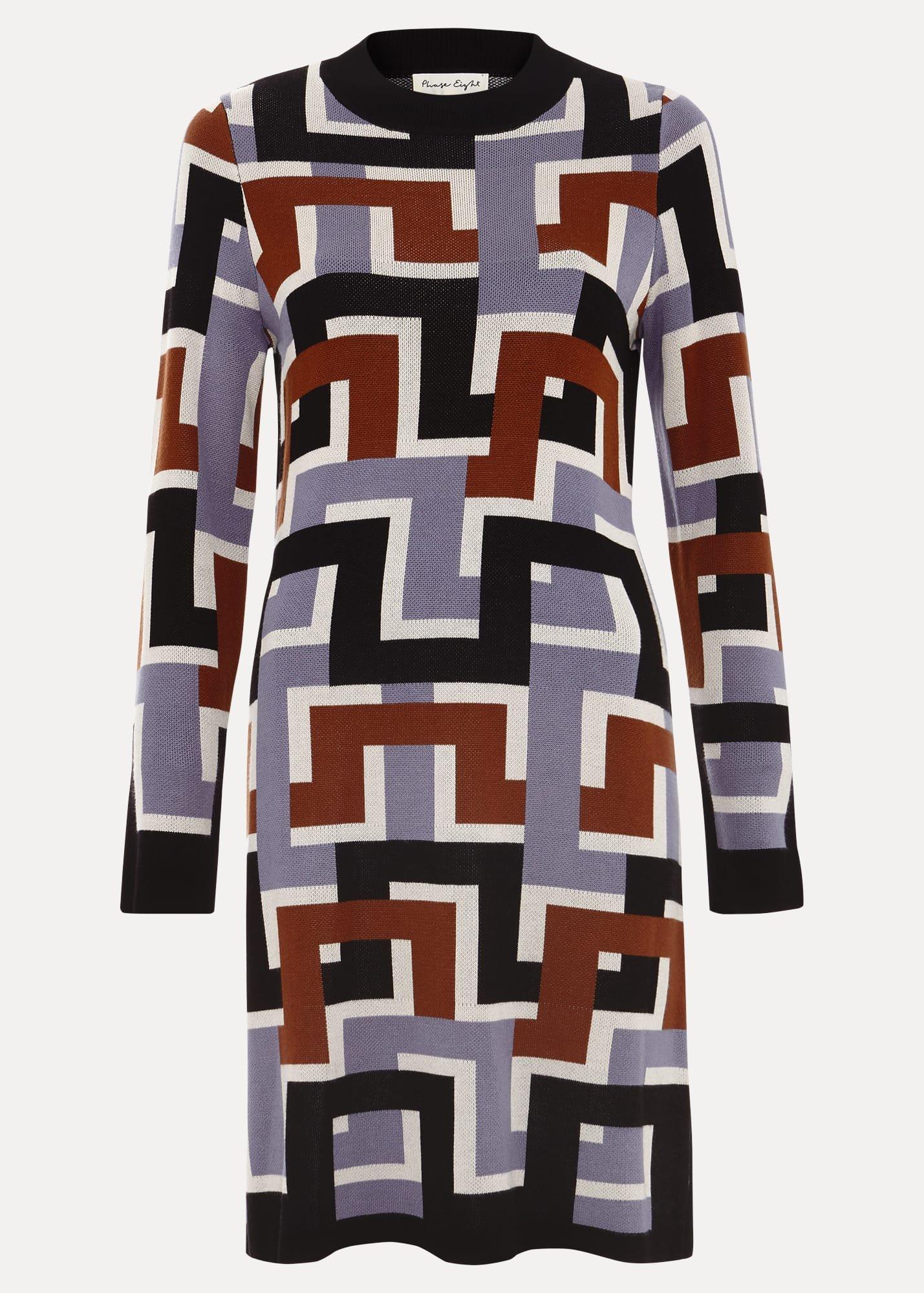 Brianna Jacquard Tunic Knitted Dress