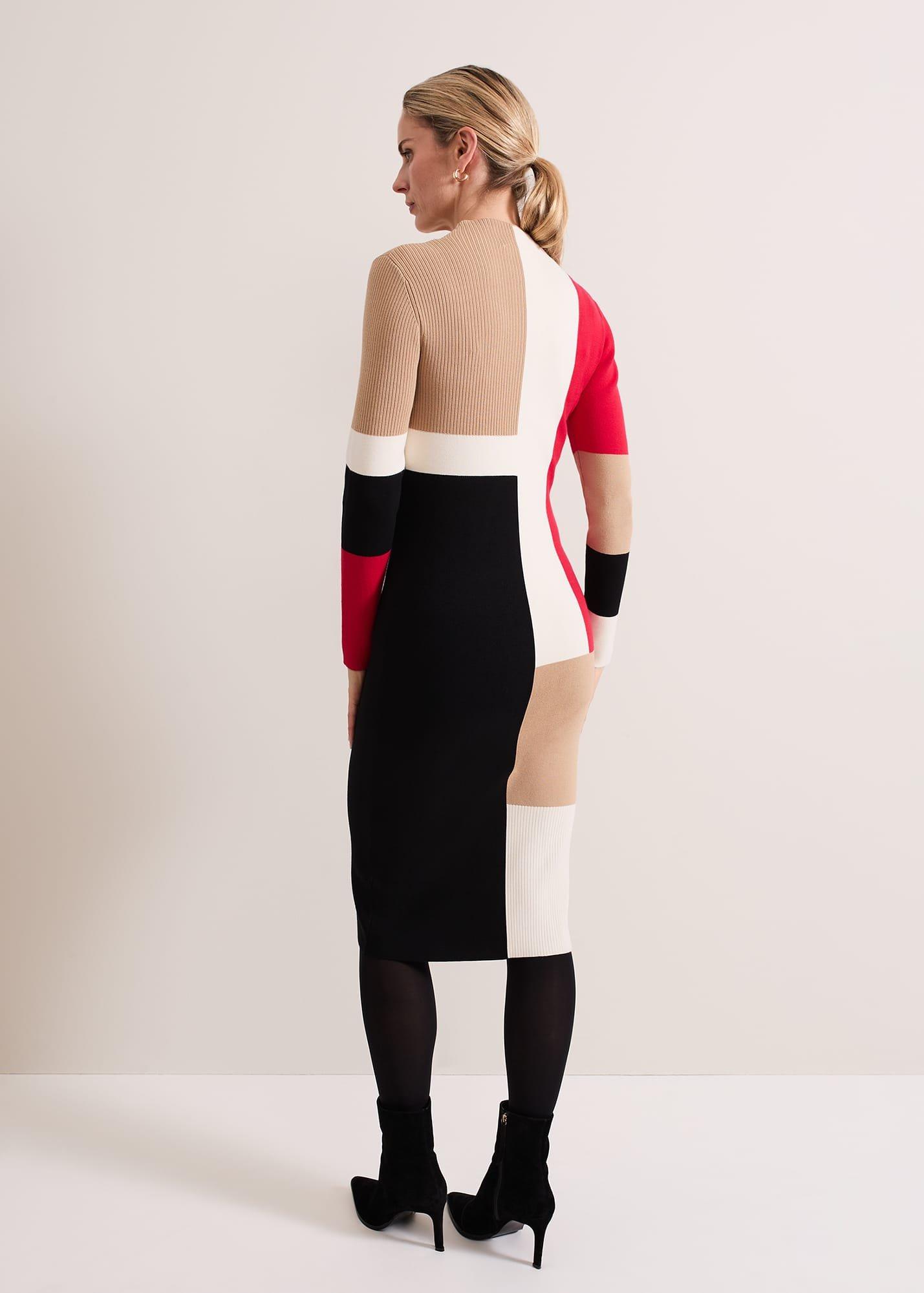 ${product-id}-Nancy Colourblock Column Midi Dress-Multi-Coloured-${view-type}