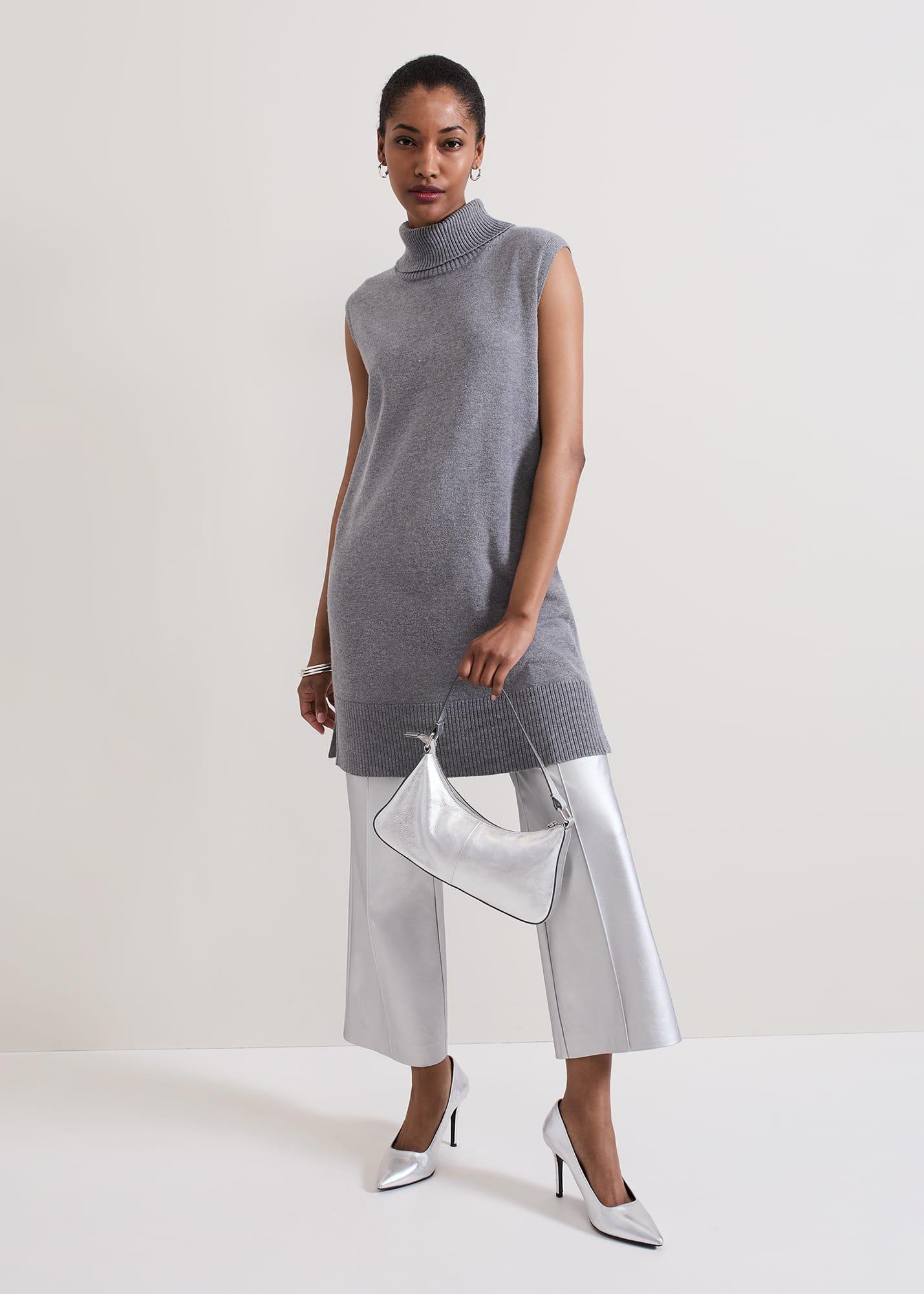 ${product-id}-Mila Sleeveless Tabard Jumper Dress-Grey-${view-type}