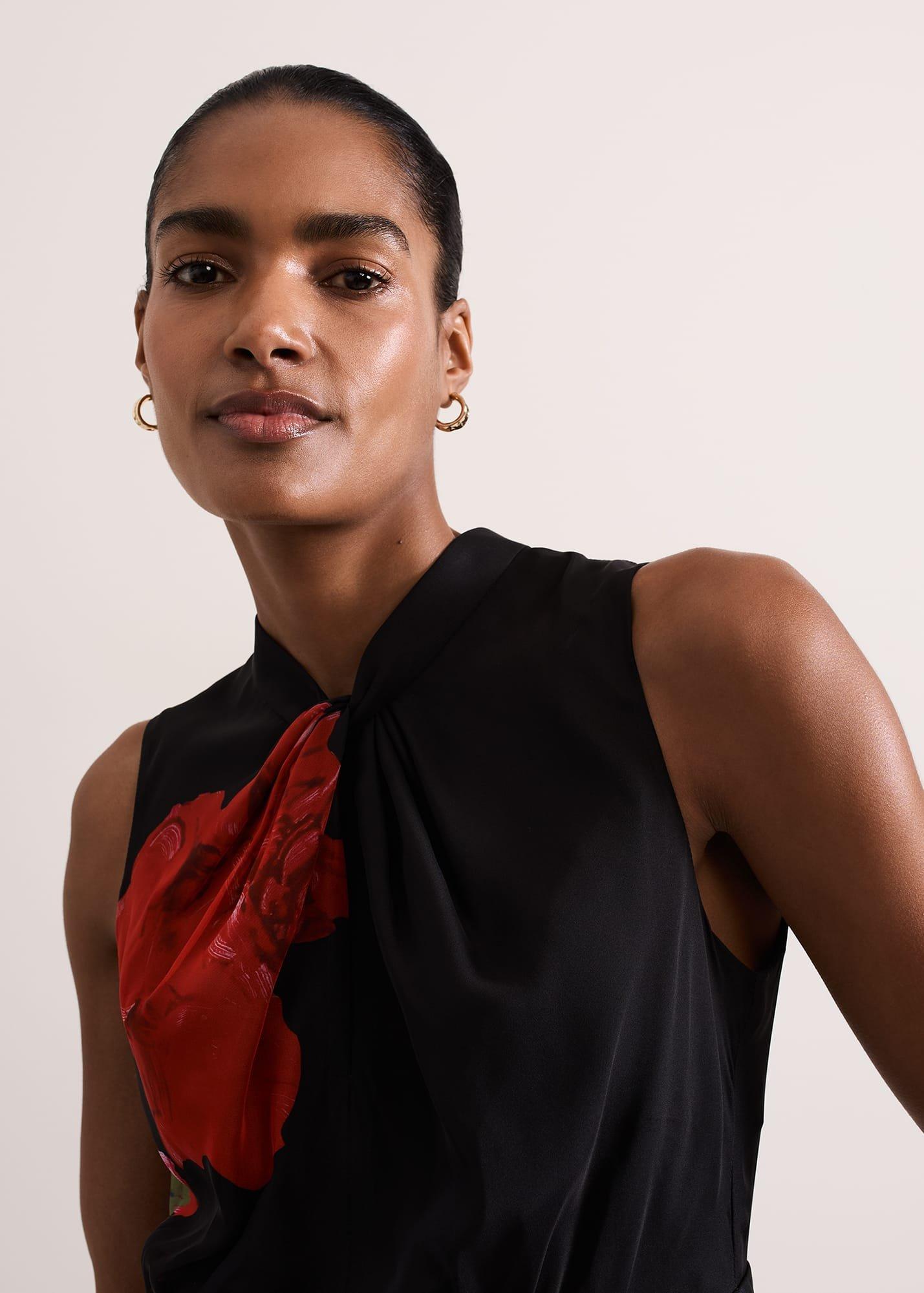 Lucia Chiffon Floral Midi Dress