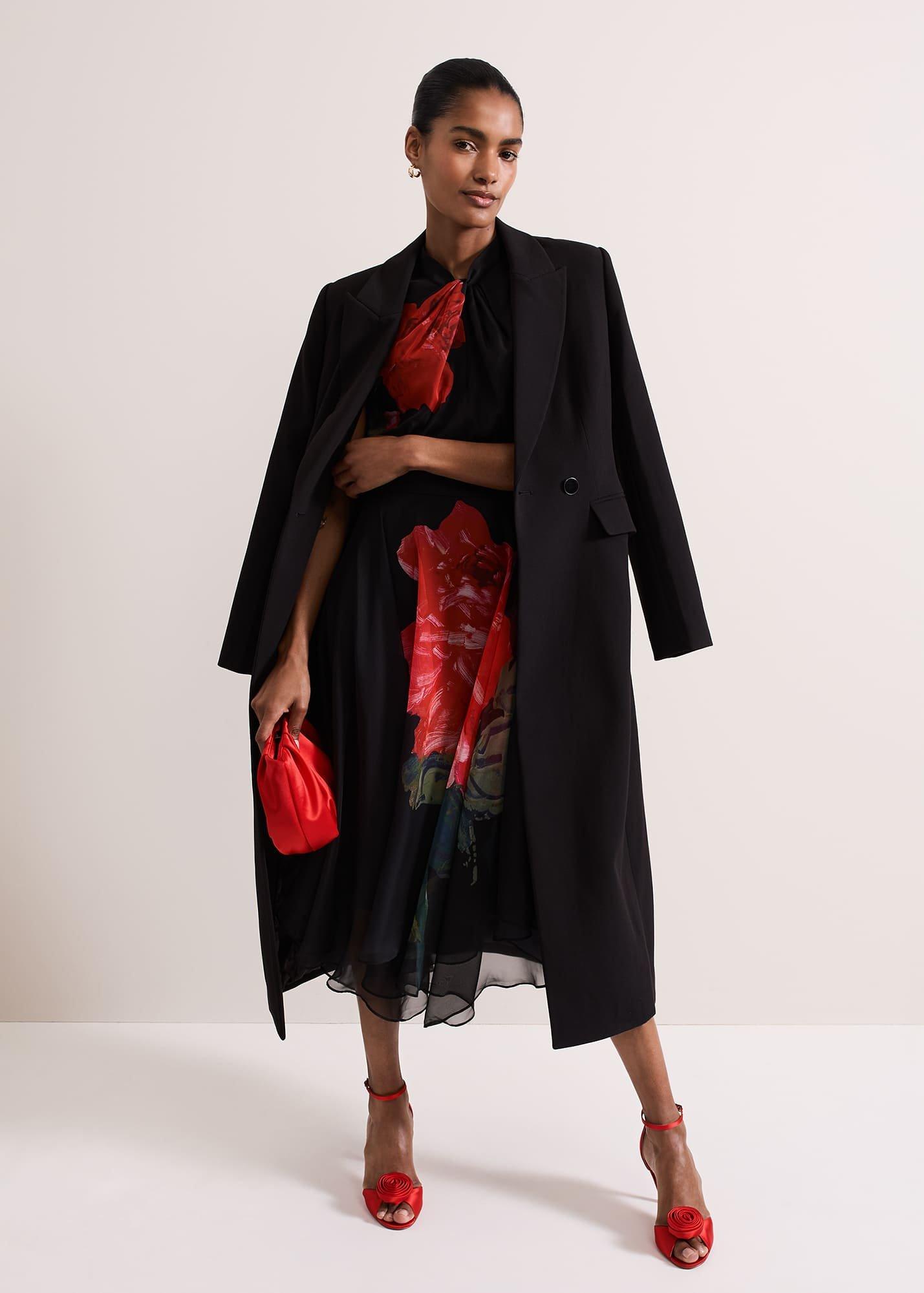 Lucia Chiffon Floral Midi Dress