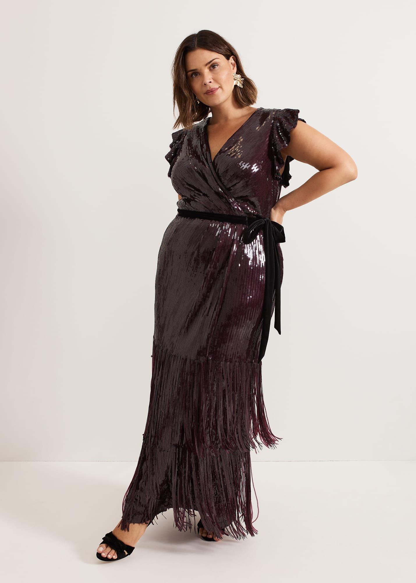 Chanai Sequin Wrap Maxi Dress