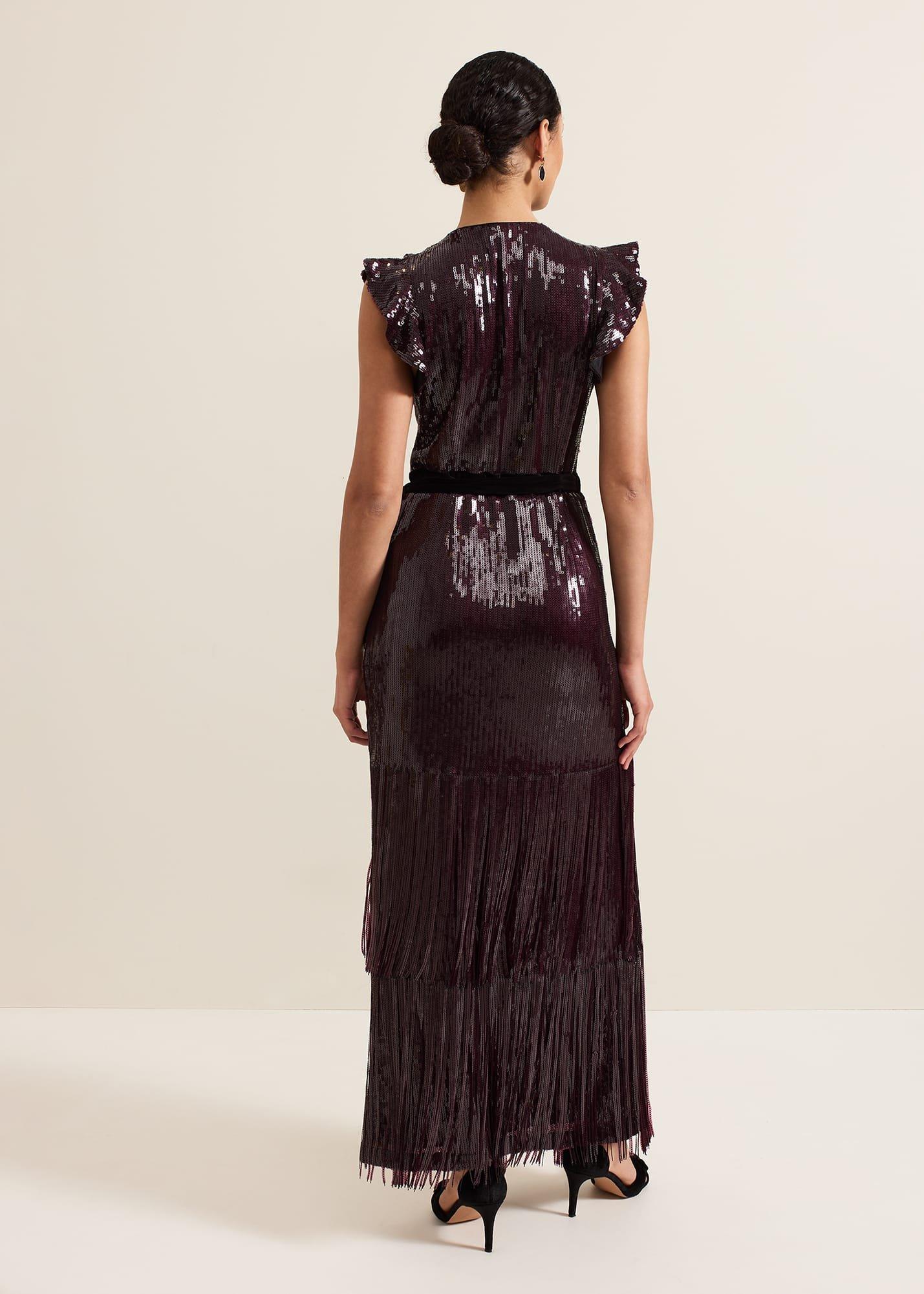 Chanai Sequin Wrap Maxi Dress