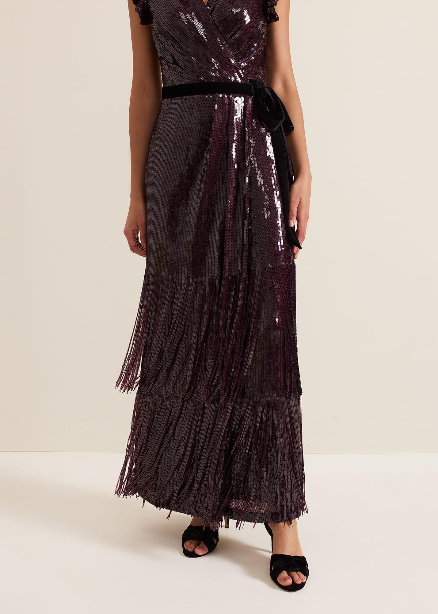 Chanai Sequin Wrap Maxi Dress