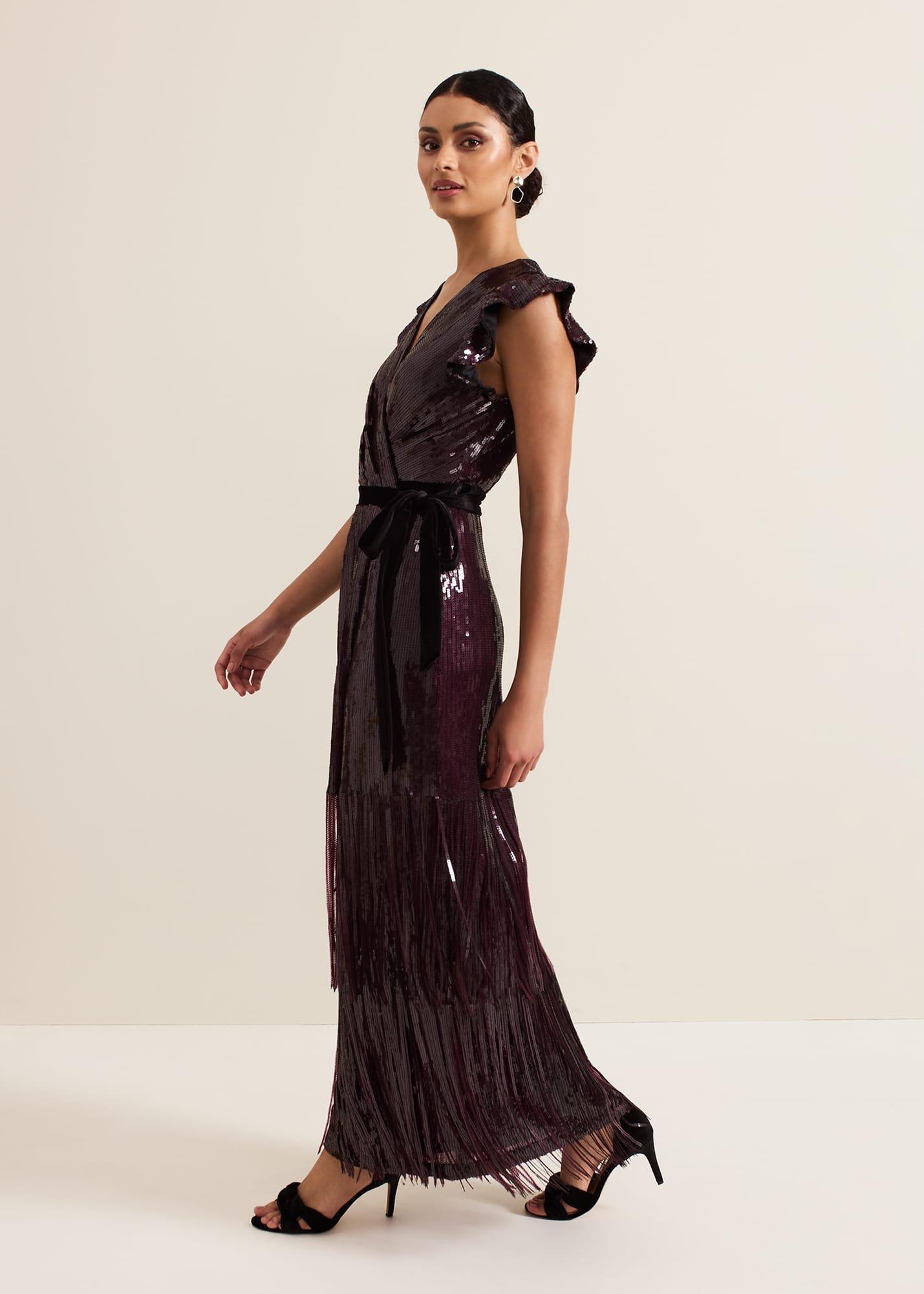 Chanai Sequin Wrap Maxi Dress