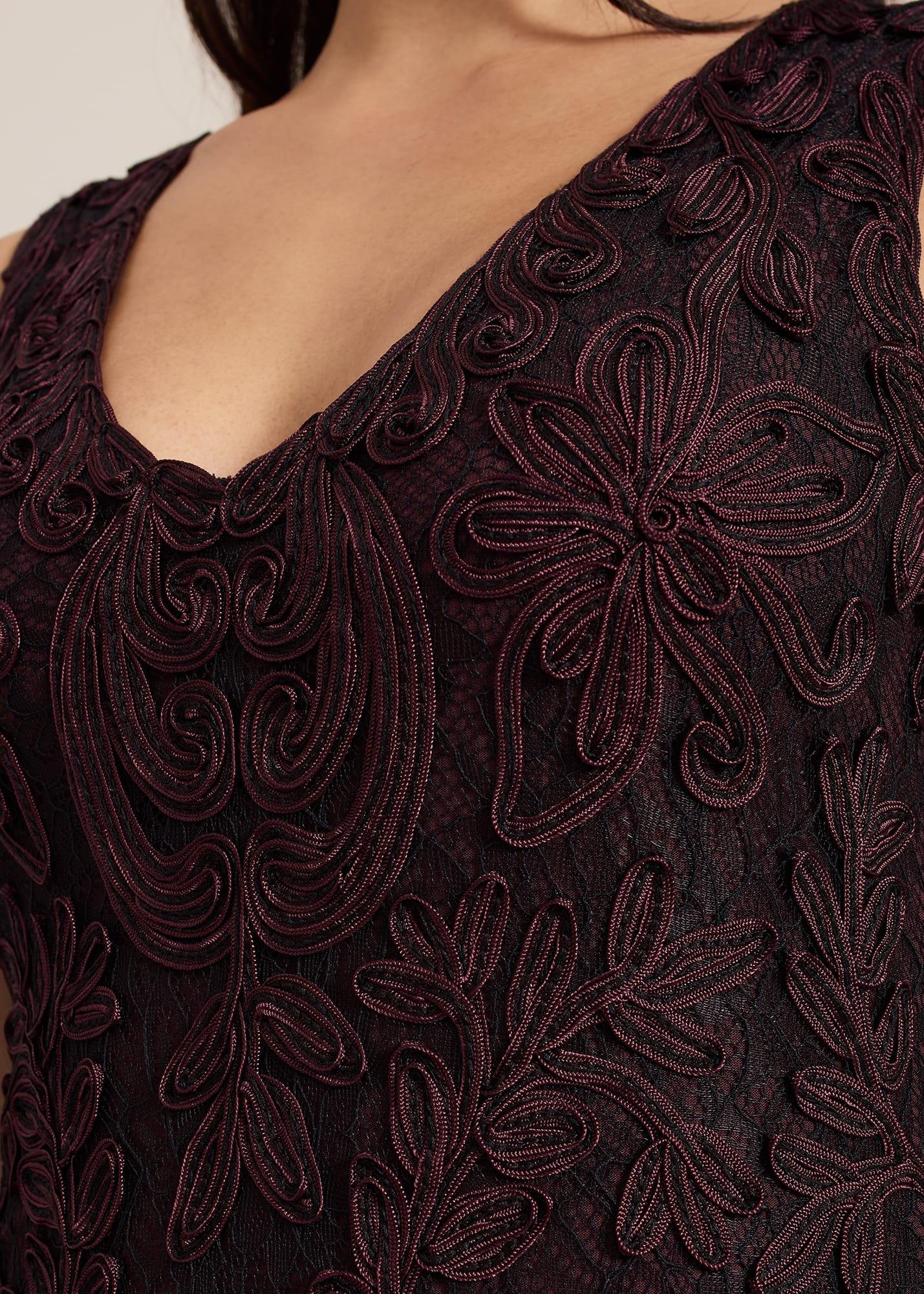 ${product-id}-Montee Burgundy Tapework Maxi Dress-Burgundy-${view-type}