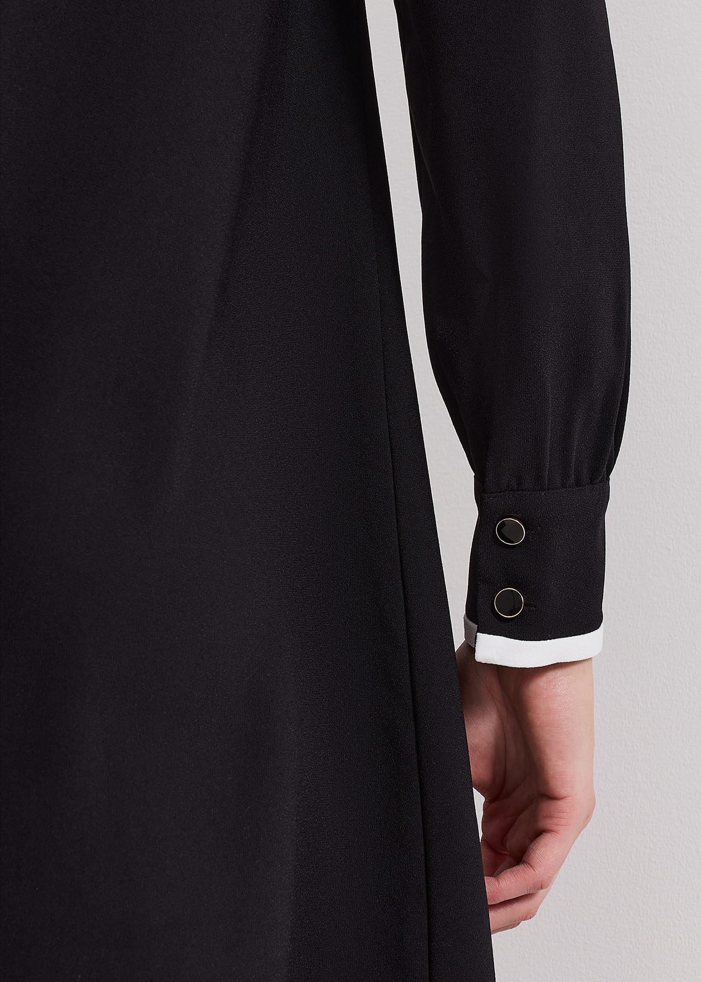 Gina Black Collar Swing Dress
