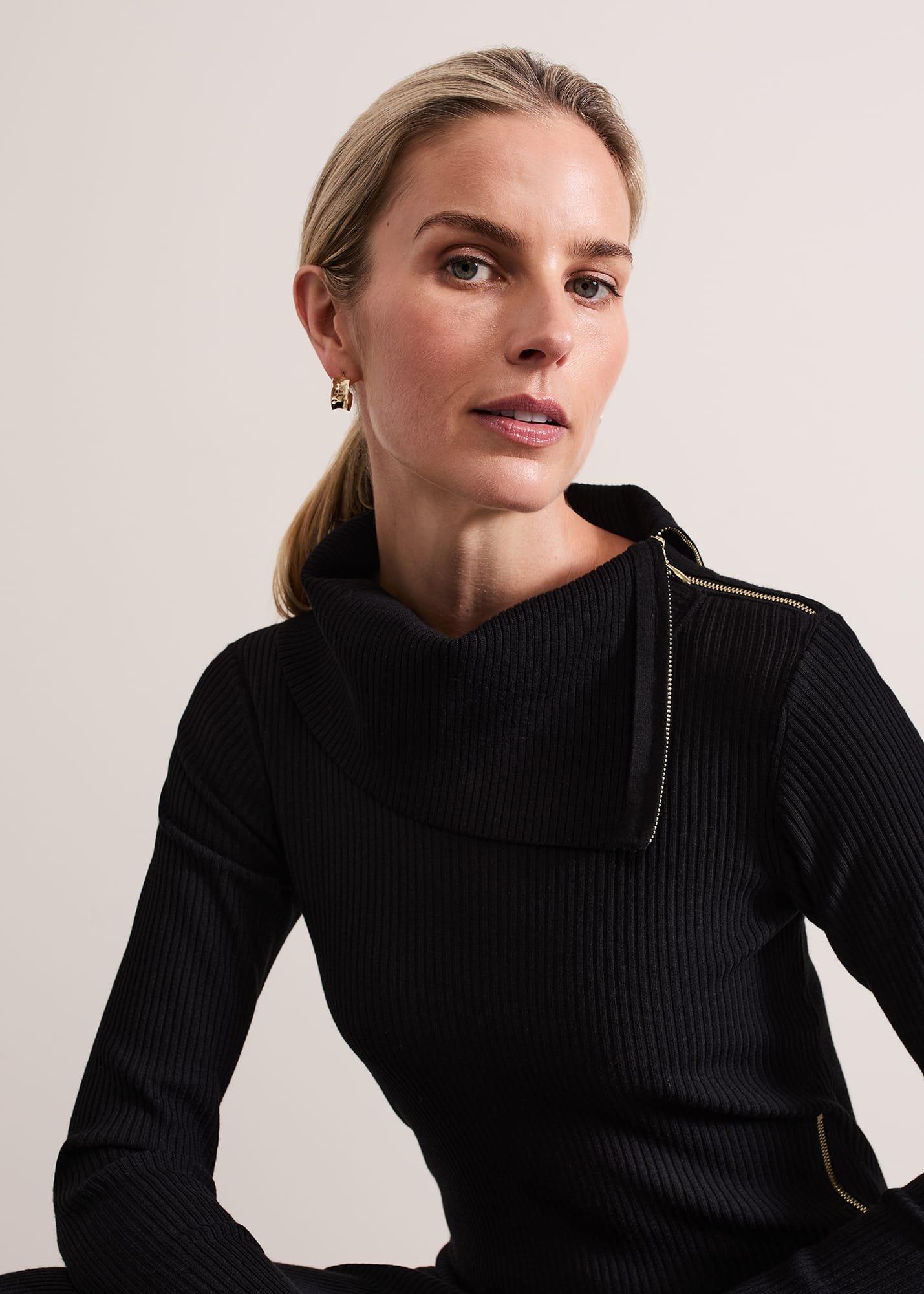 Hartley Zip Ribbed Column Dress