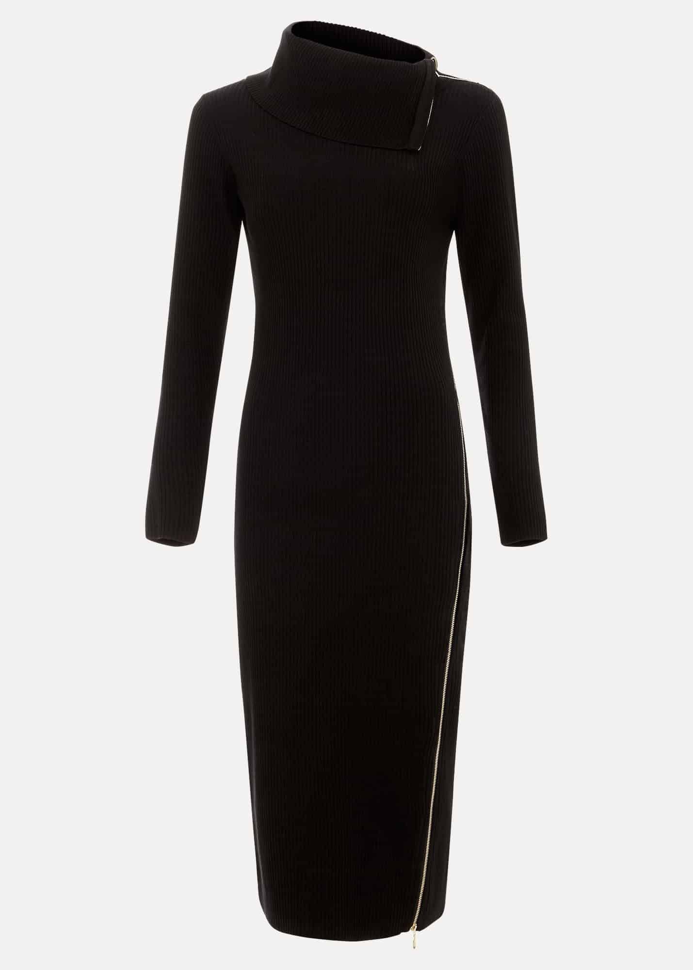 Hartley Zip Ribbed Column Dress