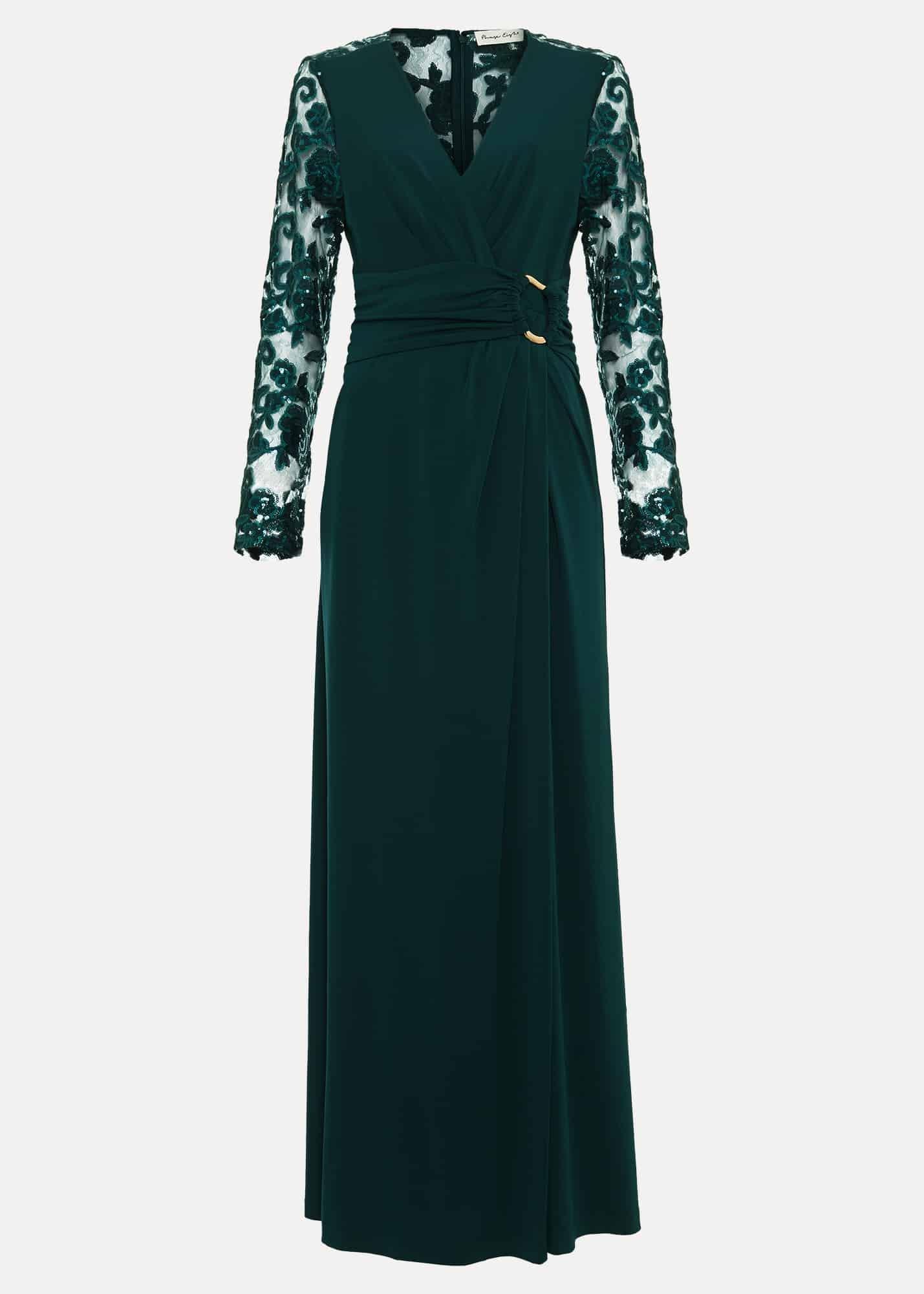 Ilona Dark Green Sequin Maxi Dress