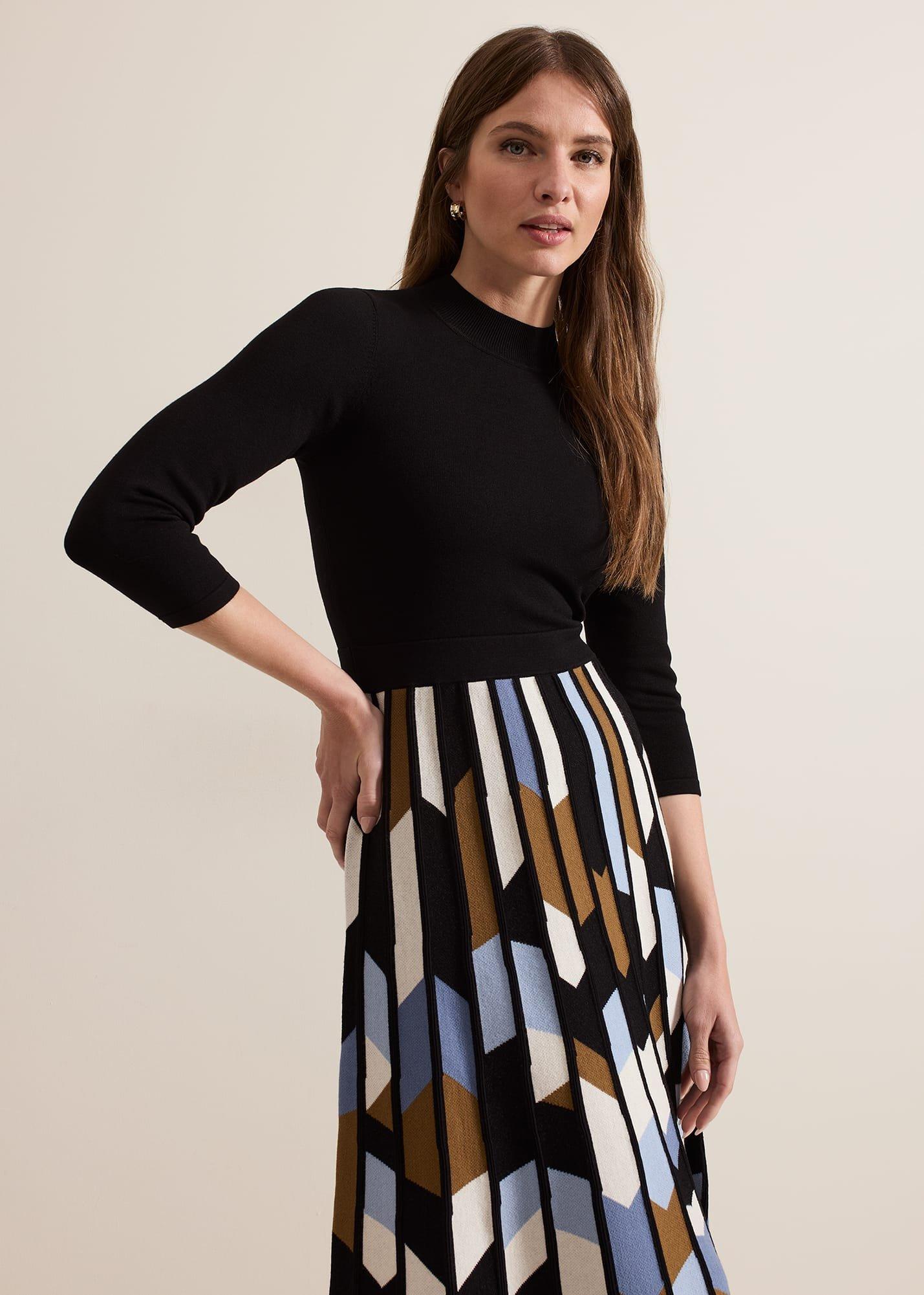 Petite Maci Pleated Sunray Midi Dress