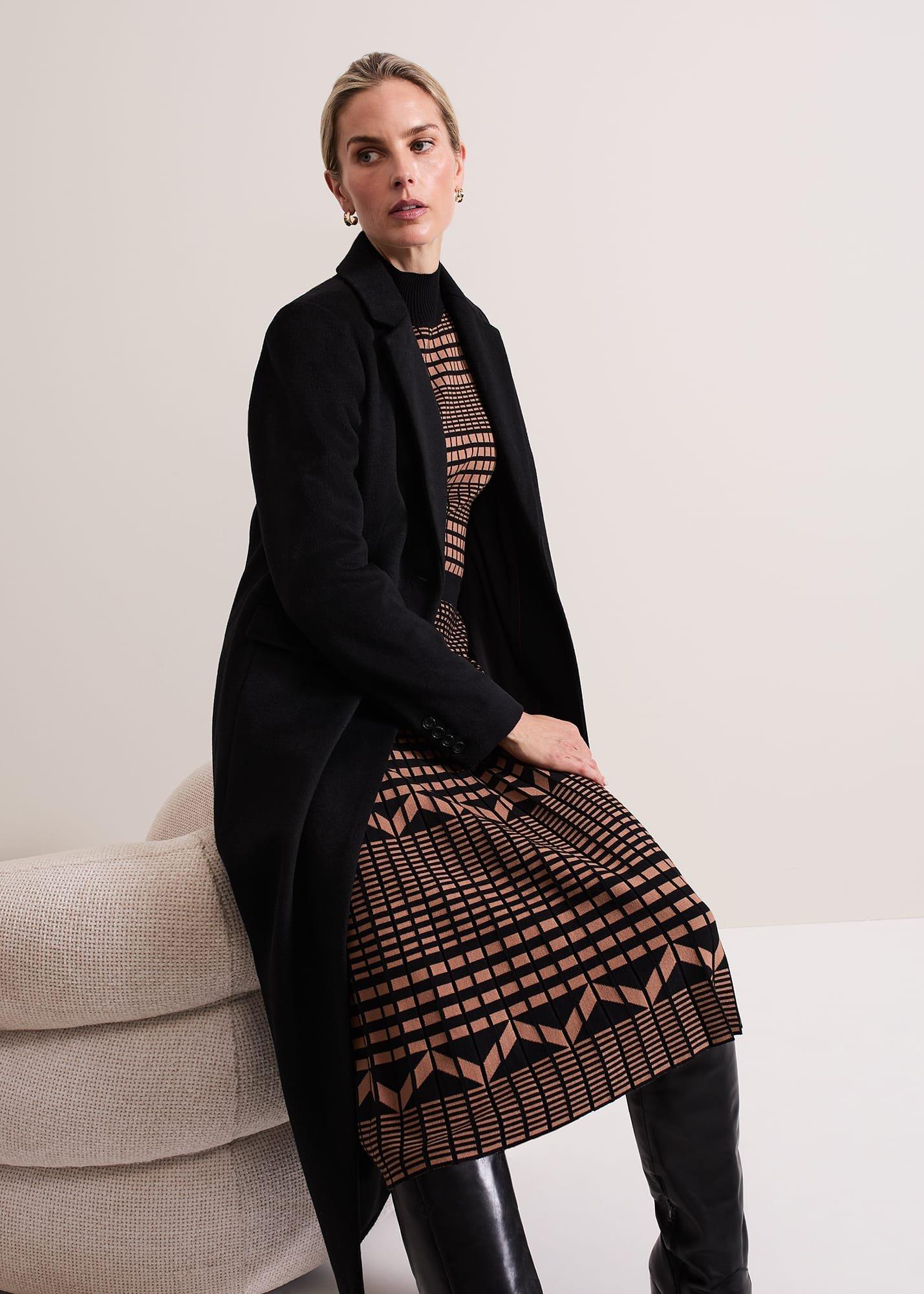 ${product-id}-Bethan Geo Jaquard Midi Dress-Tan-${view-type}