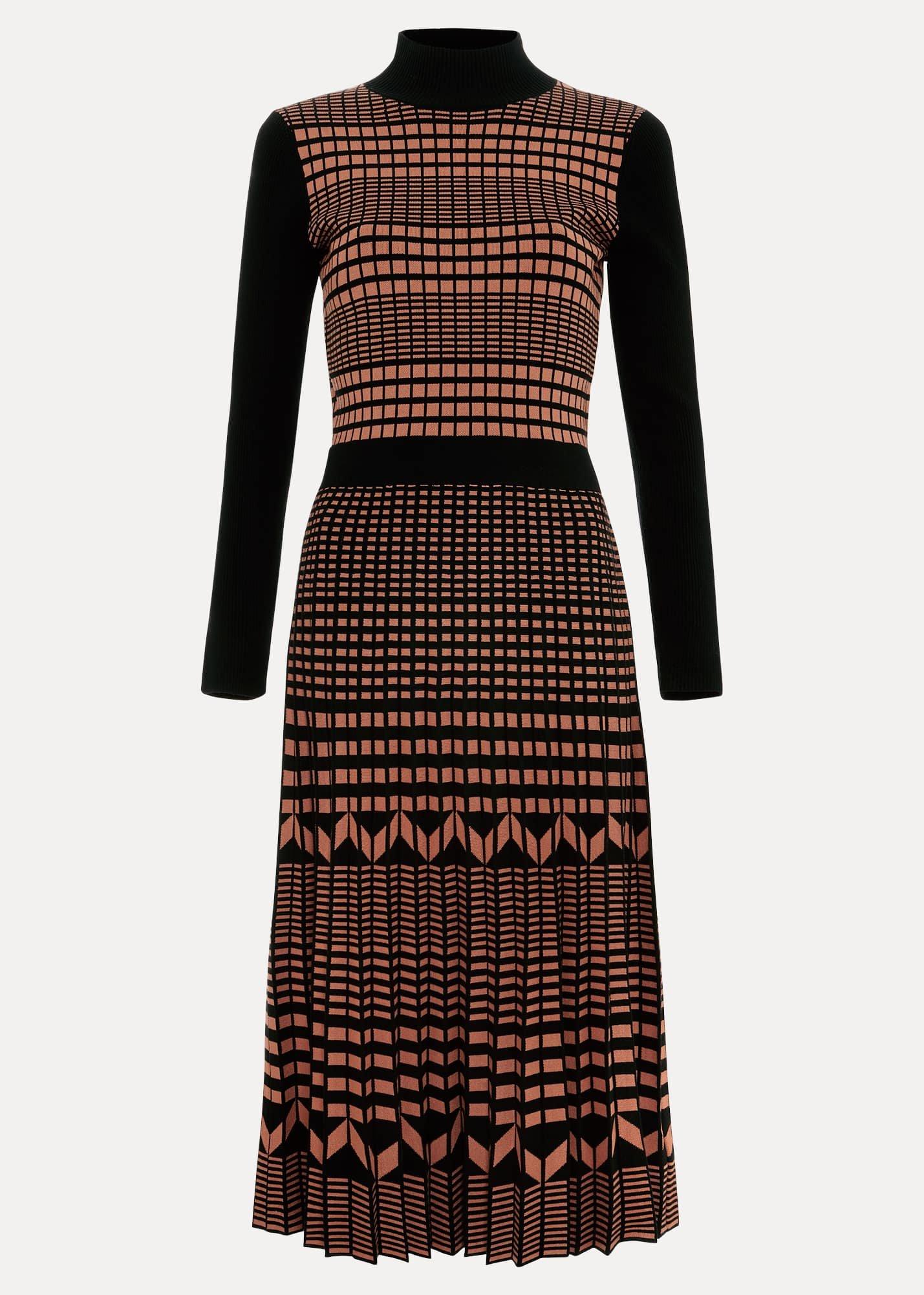 Bethan Geo Jaquard Midi Dress