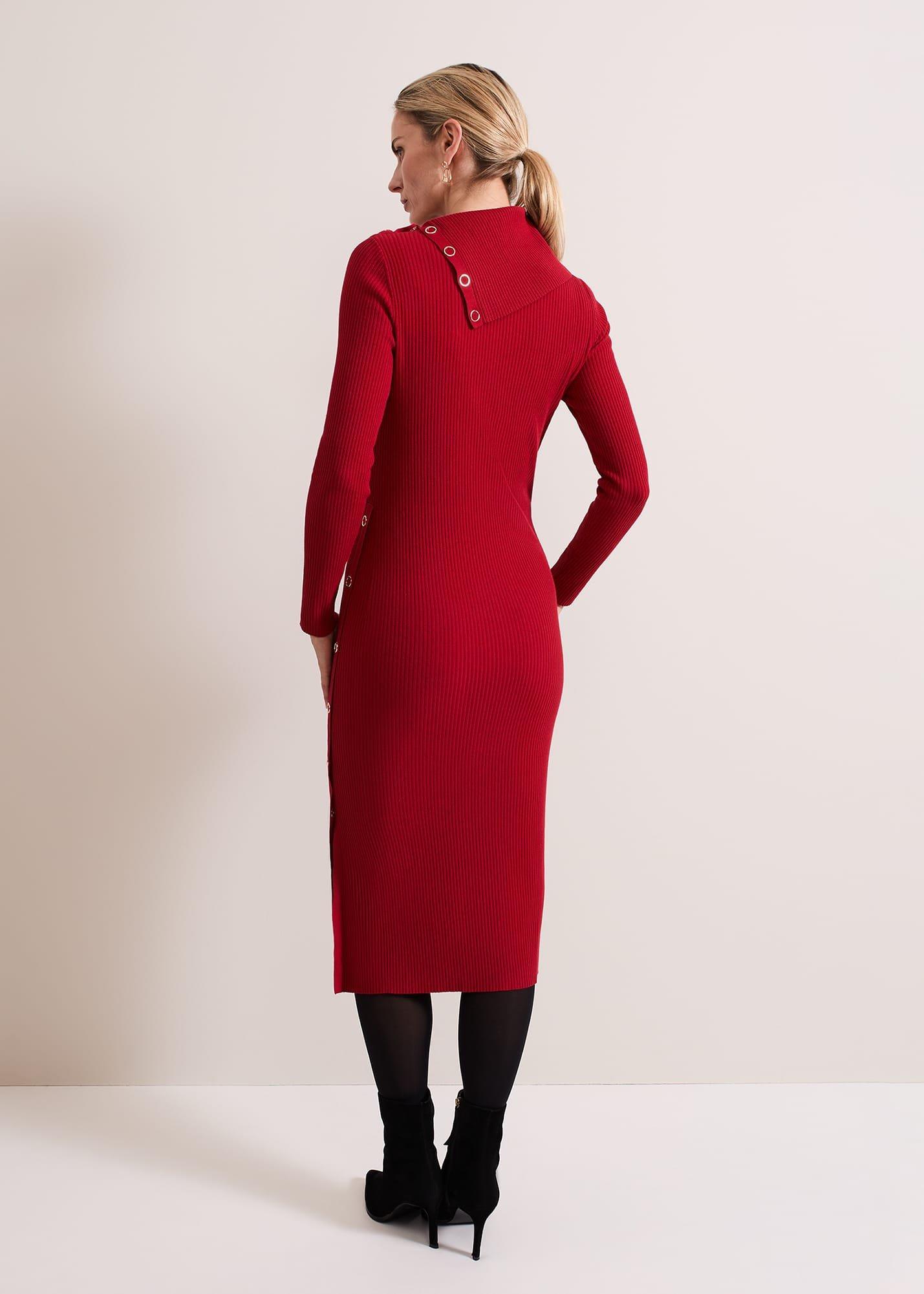 Willow Popper Column Midi Dress