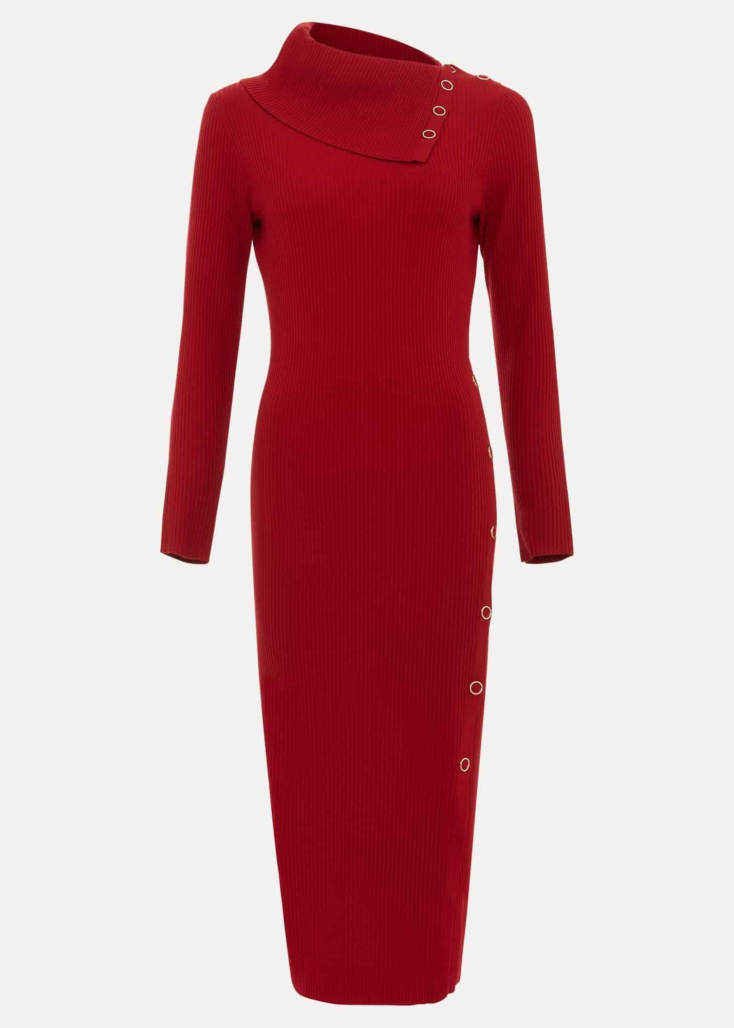 Willow Popper Column Midi Dress