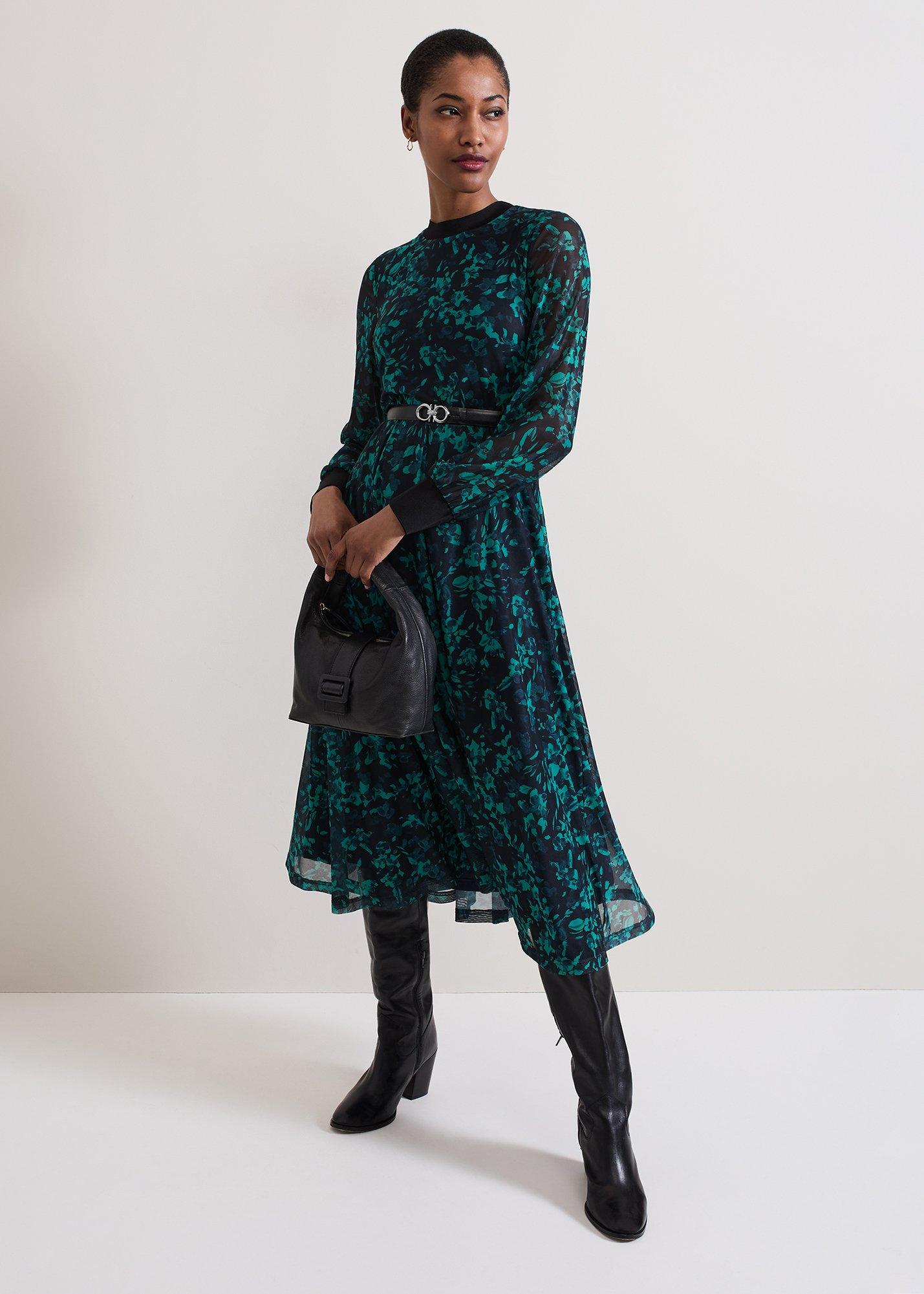 Jinny Green Floral Dress