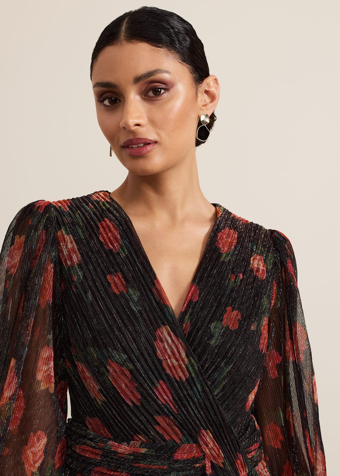 ${product-id}-Kenzia Wrap Floral Shimmer Maxi Dress-Multi-Coloured-${view-type}