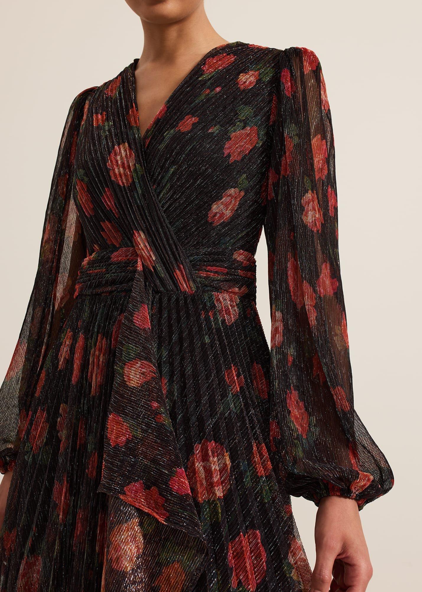 ${product-id}-Kenzia Wrap Floral Shimmer Maxi Dress-Multi-Coloured-${view-type}
