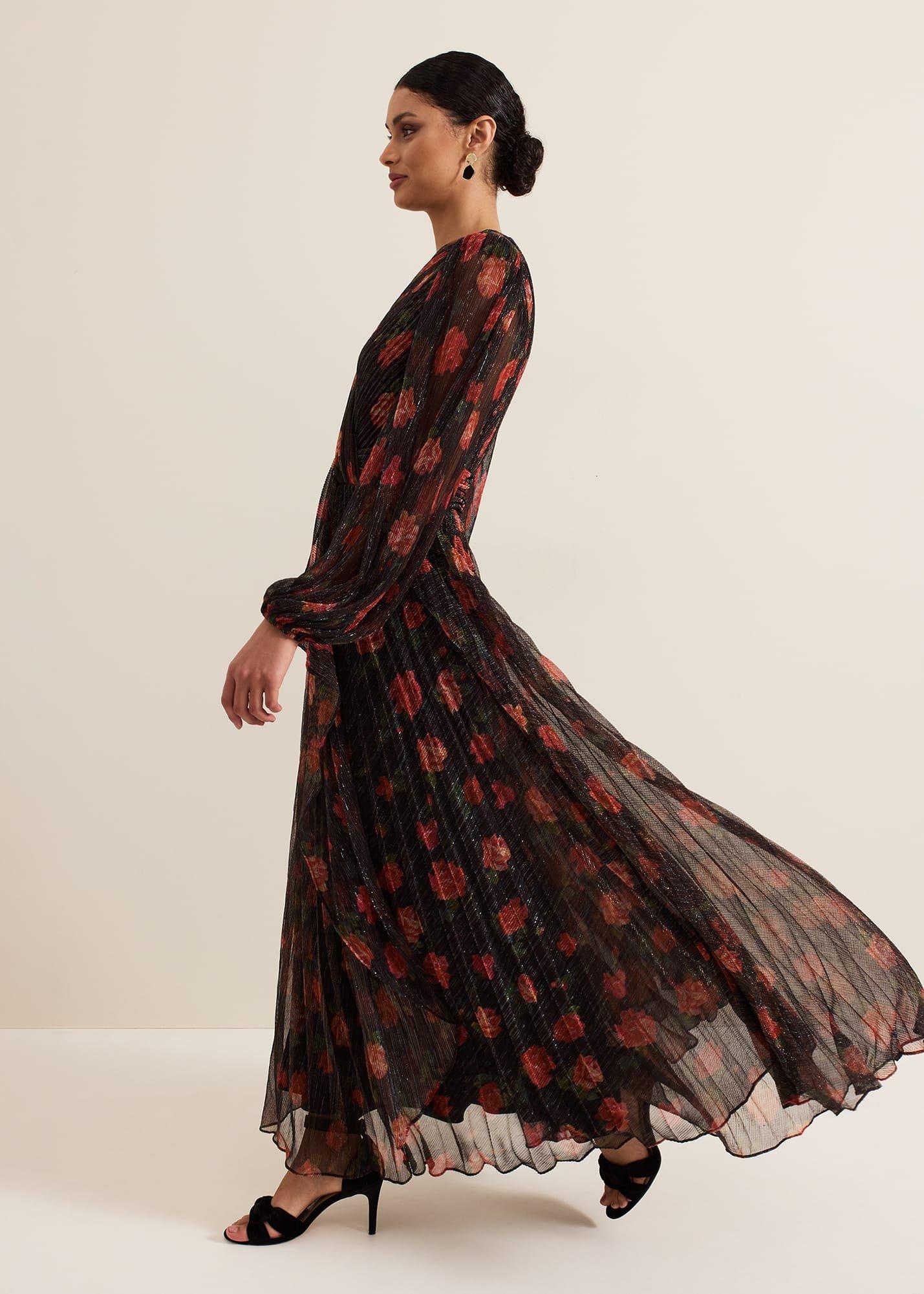 ${product-id}-Kenzia Wrap Floral Shimmer Maxi Dress-Multi-Coloured-${view-type}