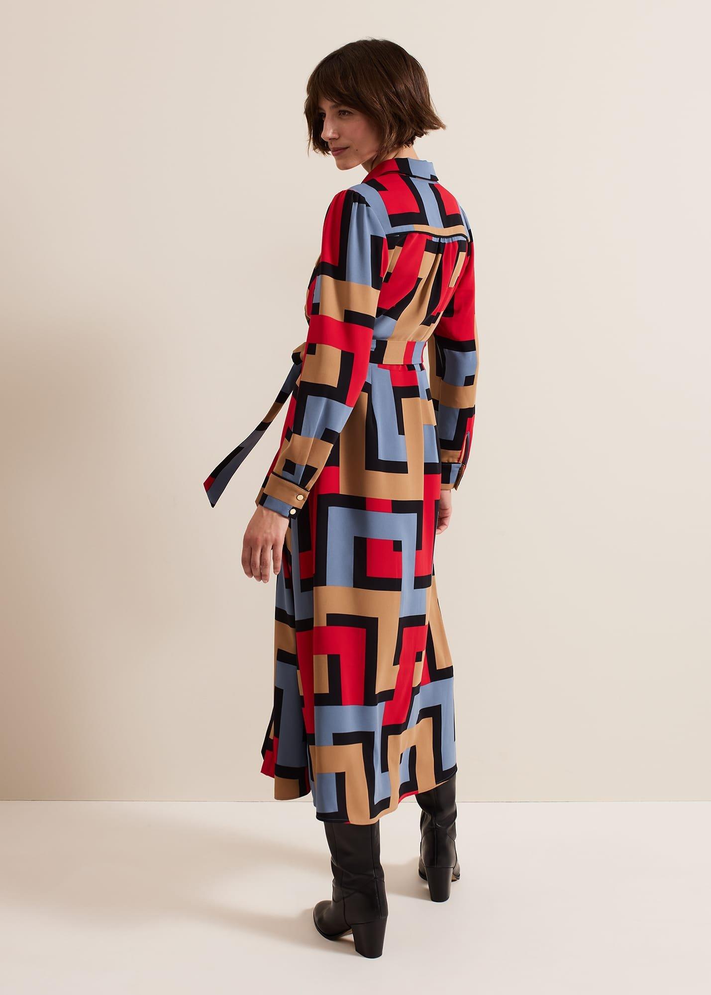 Amita Geo Shirt Dress