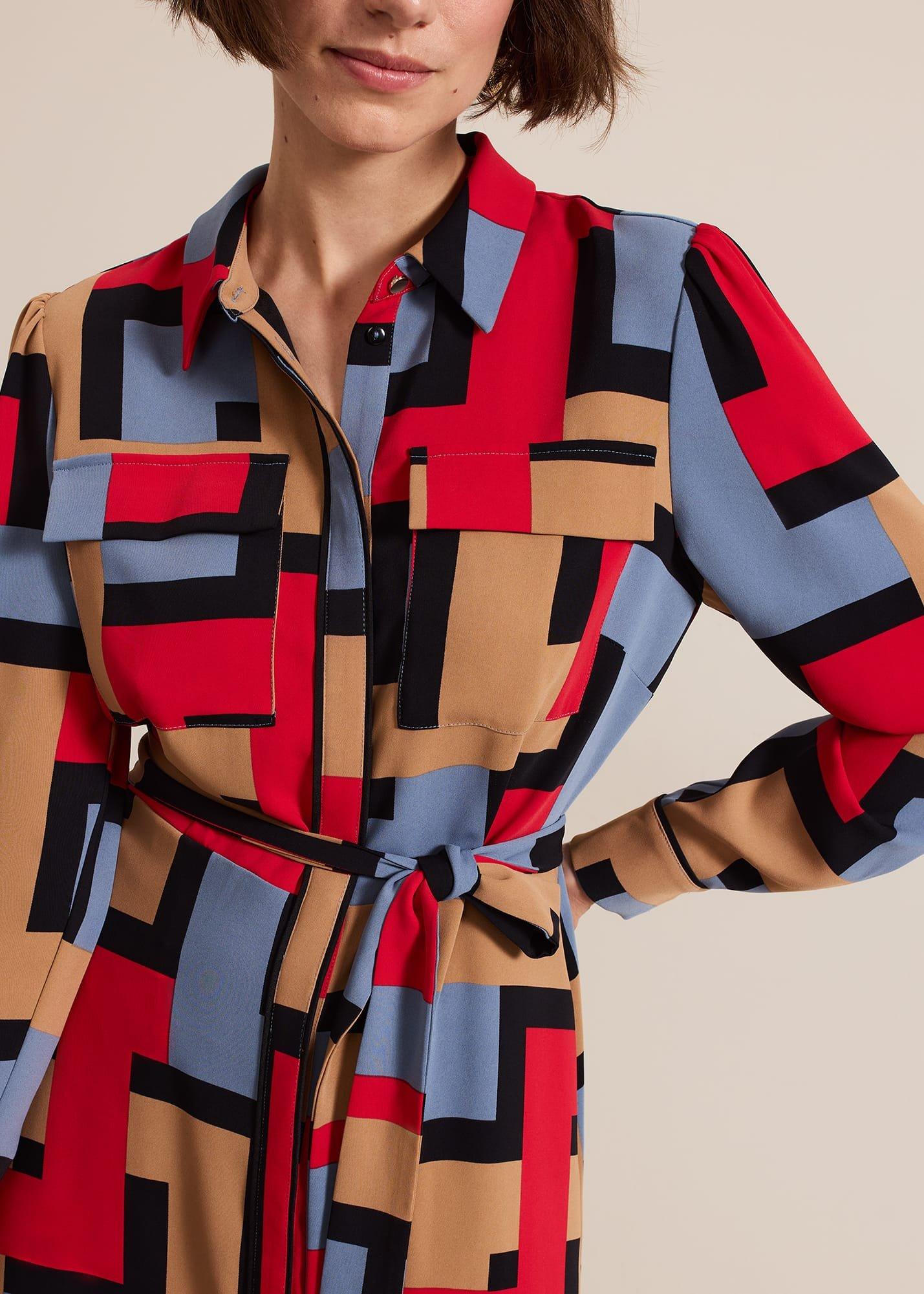Amita Geo Shirt Dress