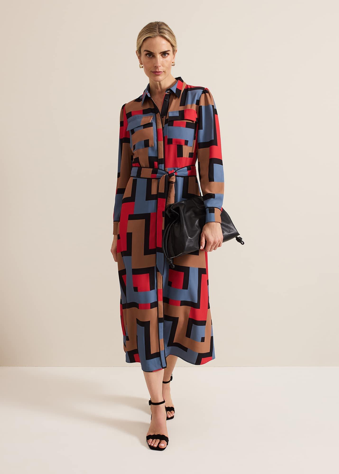${product-id}-Amita Geo Shirt Dress-Multi-Coloured-${view-type}