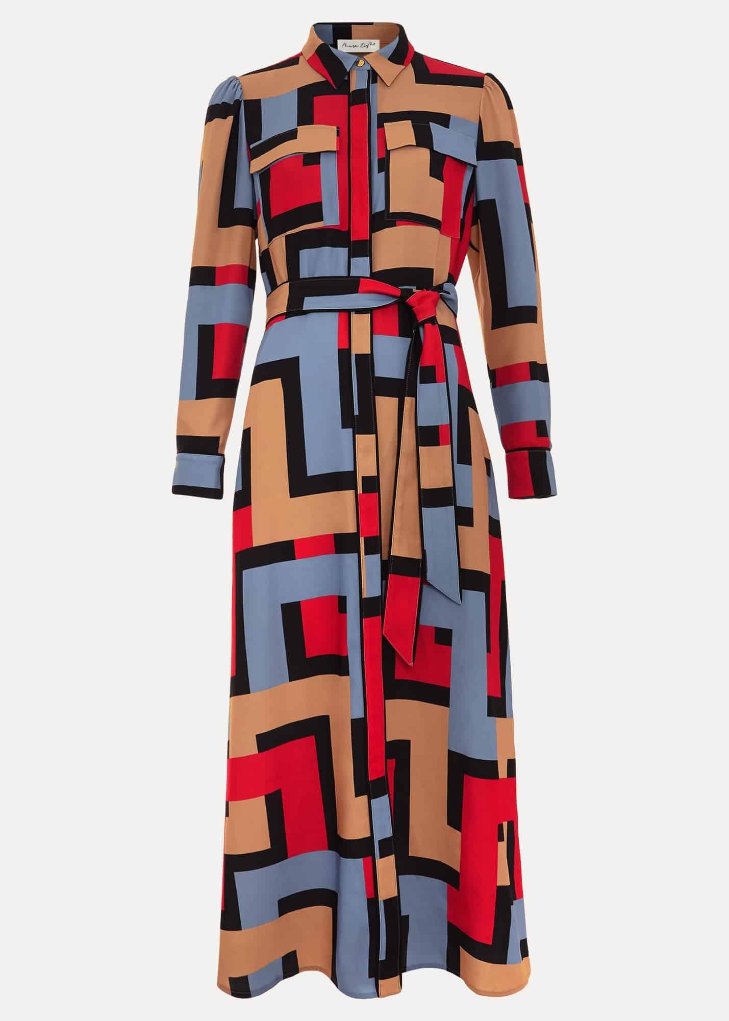 Amita Geo Shirt Dress