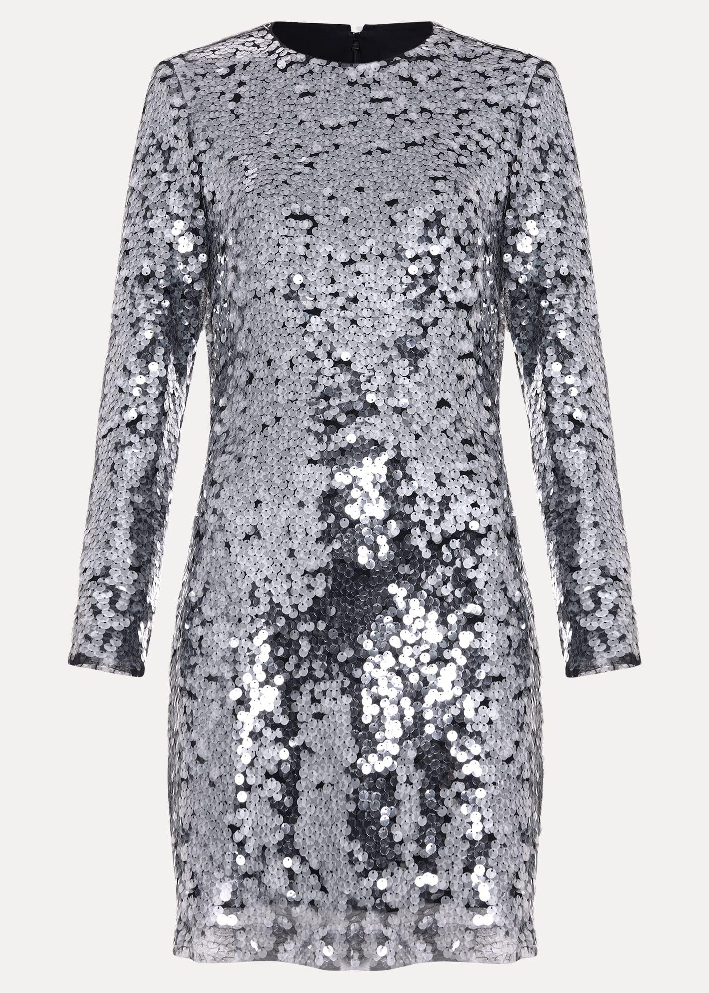 Rhia Silver Sequin Mini Dress