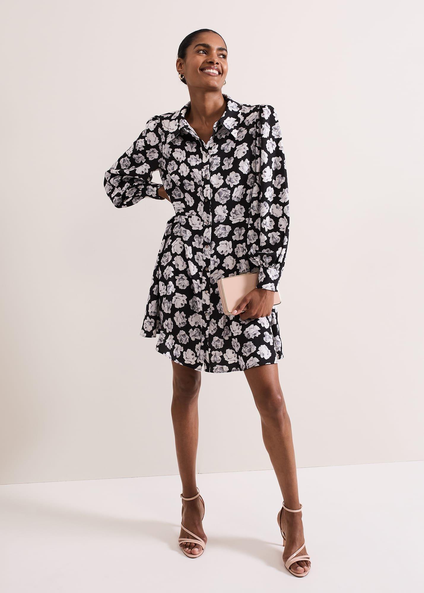 Selika Floral Swing Mini Dress | Phase Eight UK |