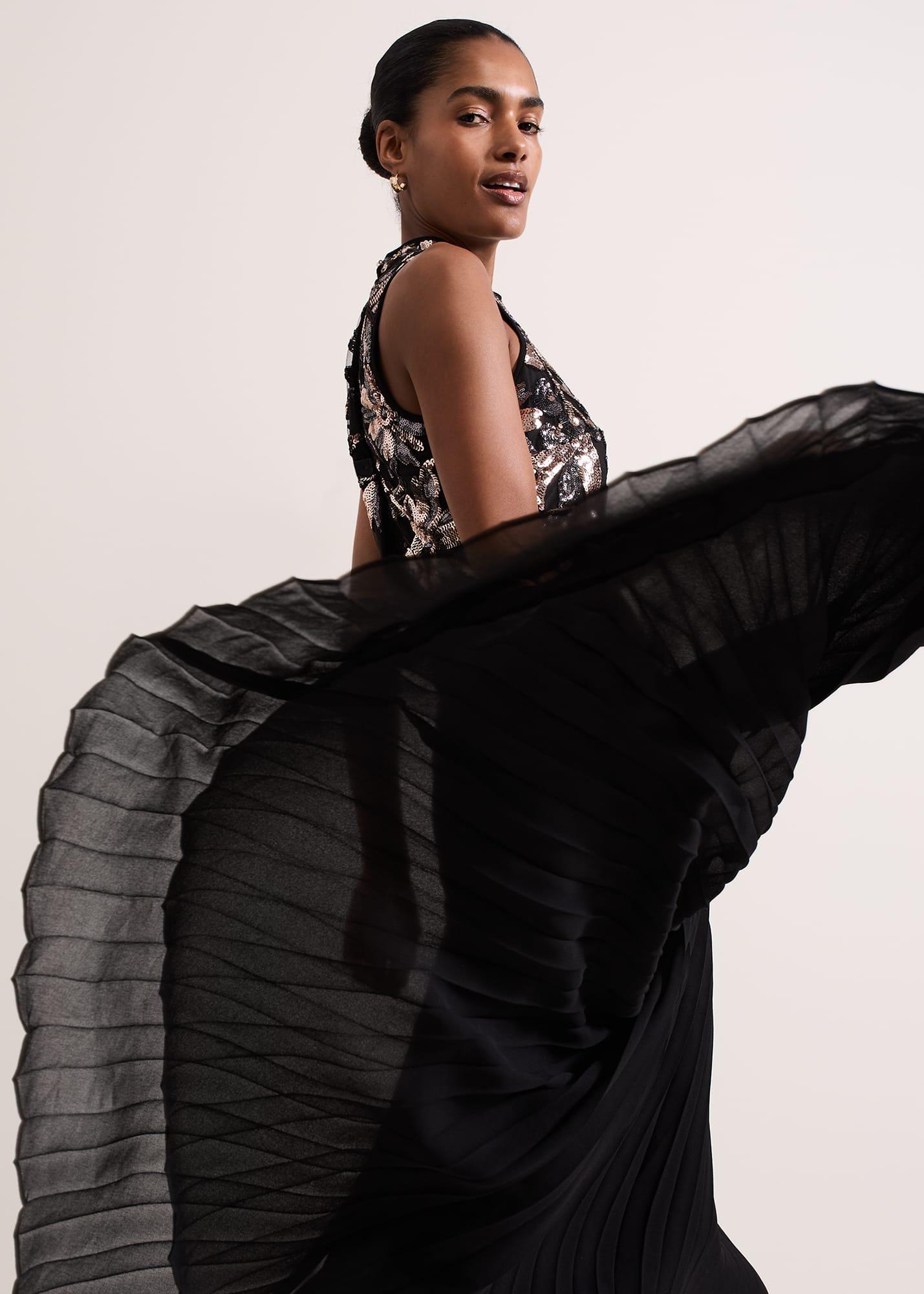 ${product-id}-Emalise Sequin Pleat Maxi Dress-Black/Multi-${view-type}