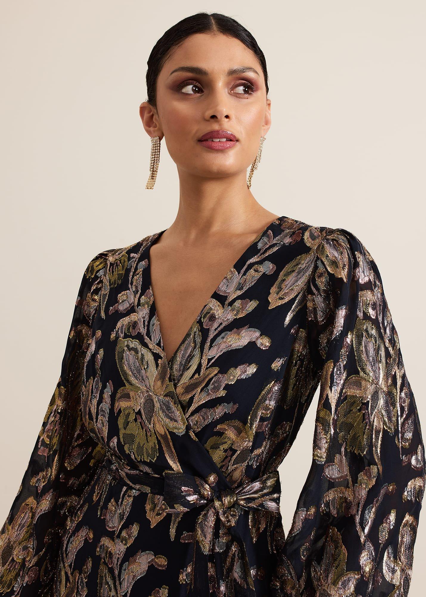 ${product-id}-Ellio Silk Shimmer Maxi Dress-Multi-Coloured-${view-type}