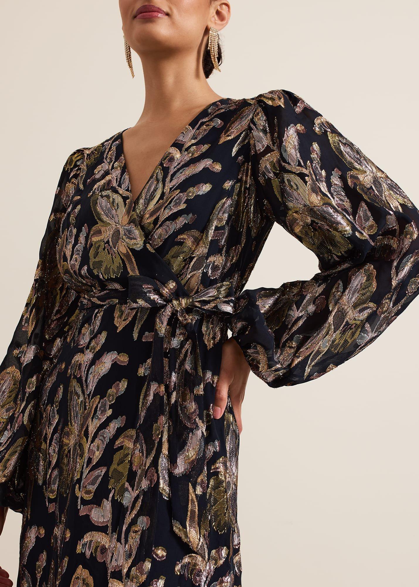 ${product-id}-Ellio Silk Shimmer Maxi Dress-Multi-Coloured-${view-type}