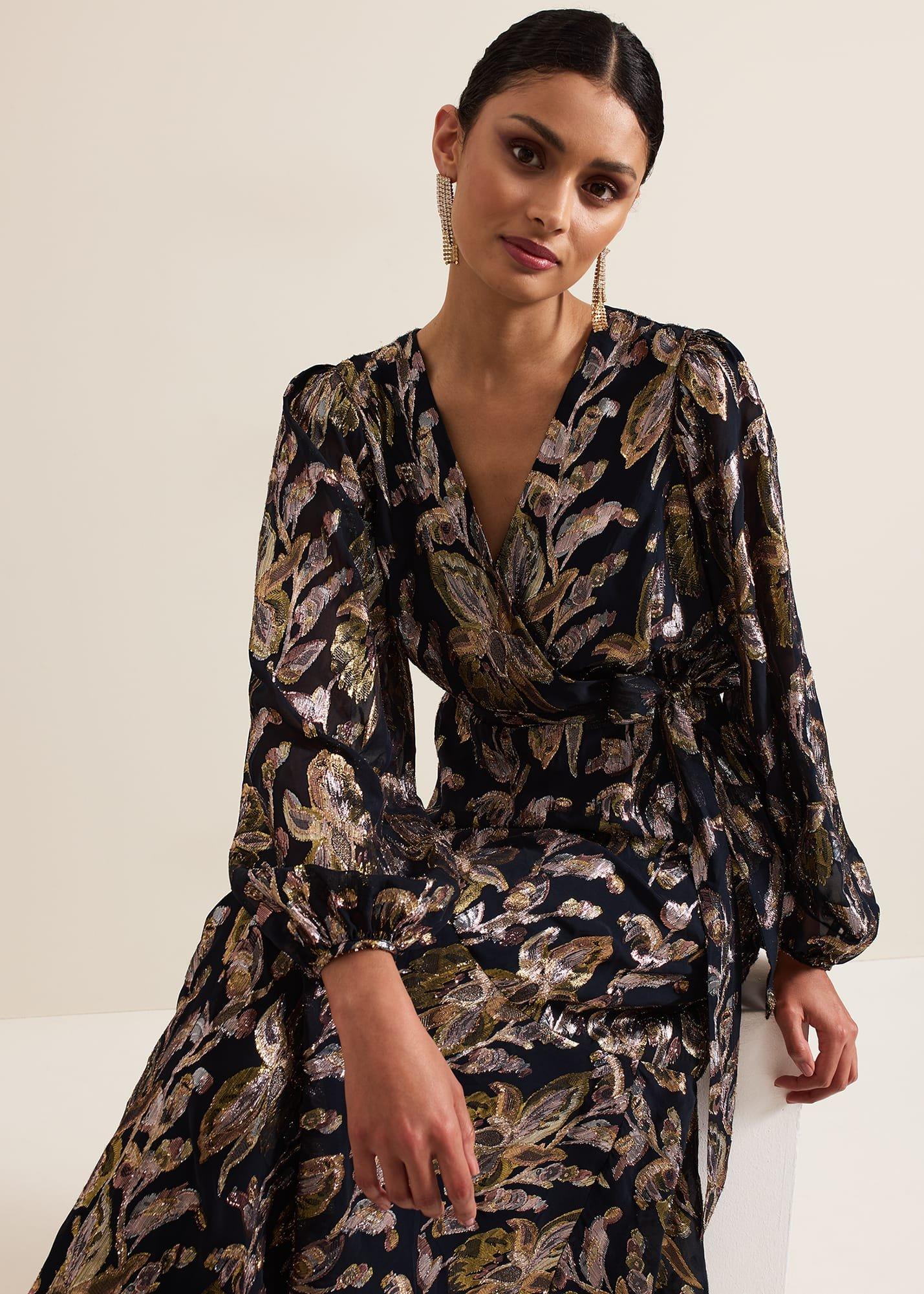 ${product-id}-Ellio Silk Shimmer Maxi Dress-Multi-Coloured-${view-type}