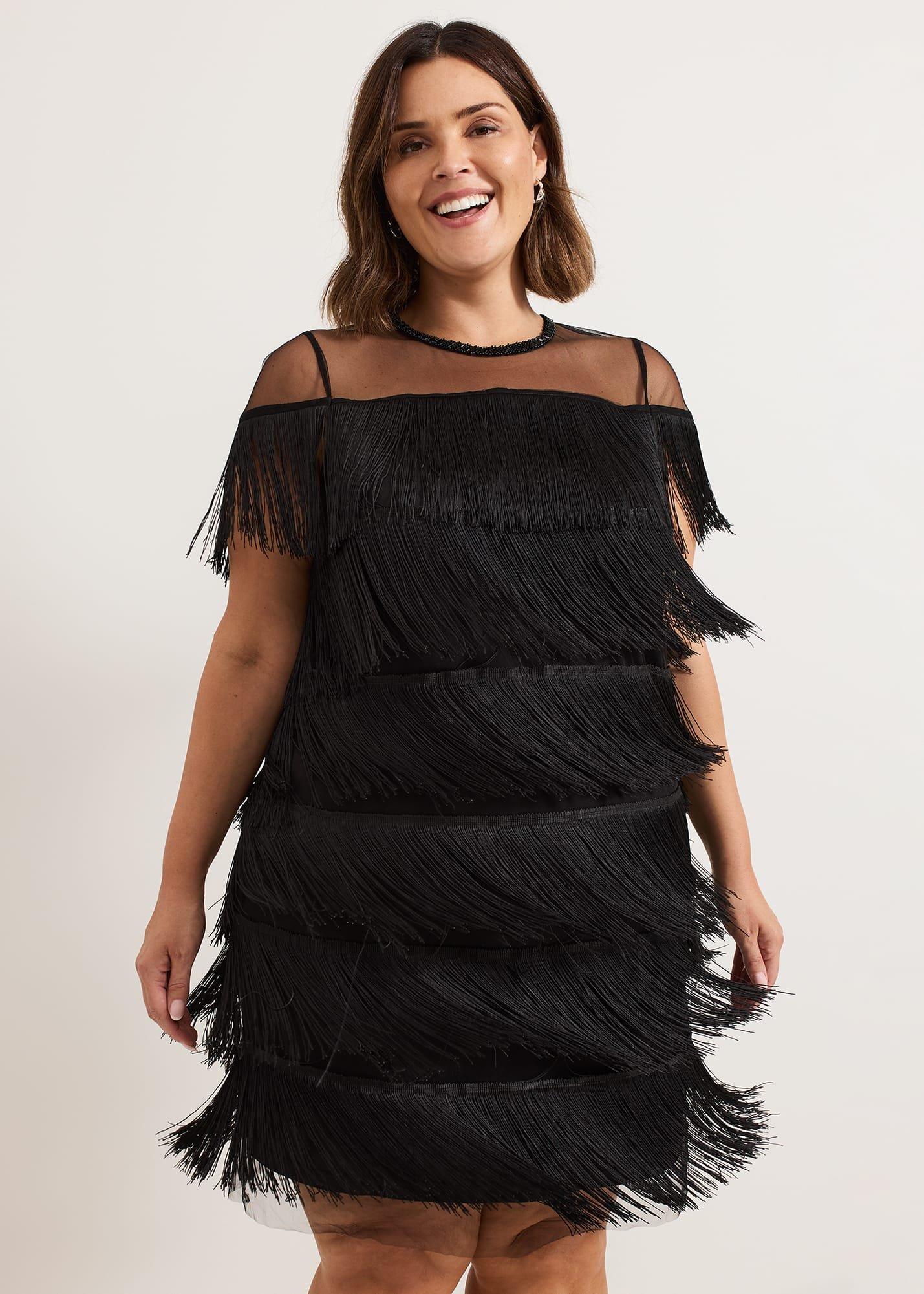 ${product-id}-Viola Black Fringe Mini Dress-Black-${view-type}